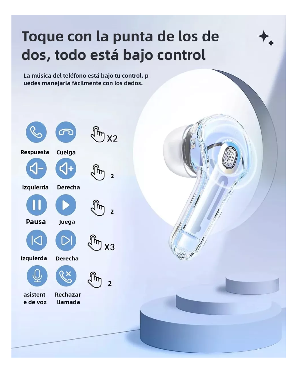 Foto 4 pulgar | Audífonos Inalámbricos Belug Ipx4 Azul