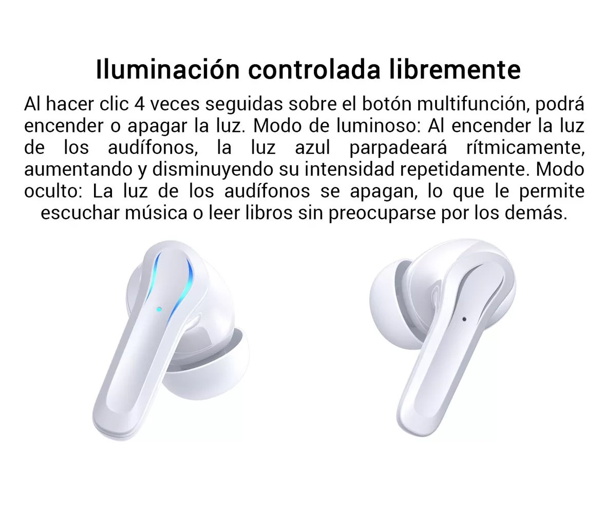 Foto 3 pulgar | Audífonos In-ear Inalámbricos Con Cancelación De Ruido Blanco