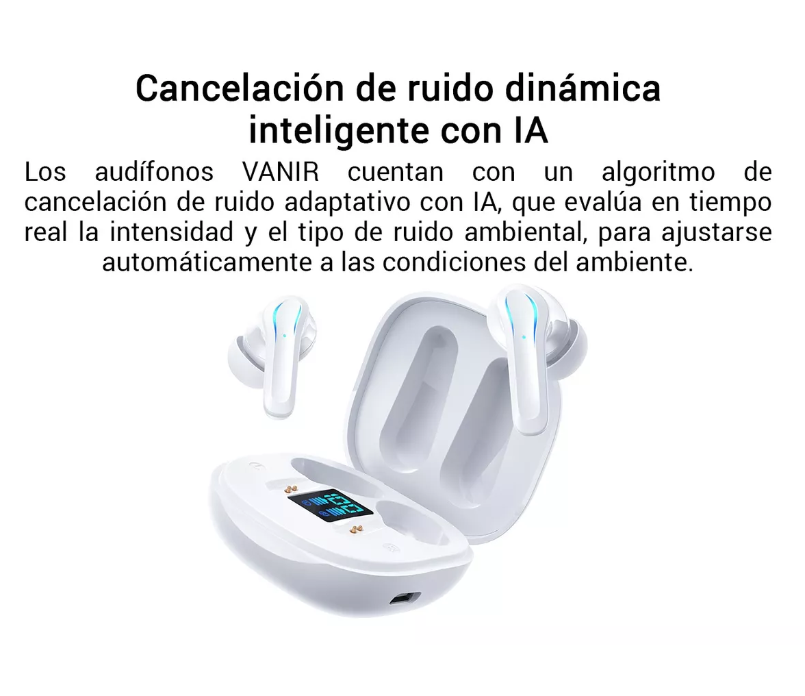 Foto 4 pulgar | Audífonos In-ear Inalámbricos Con Cancelación De Ruido Blanco
