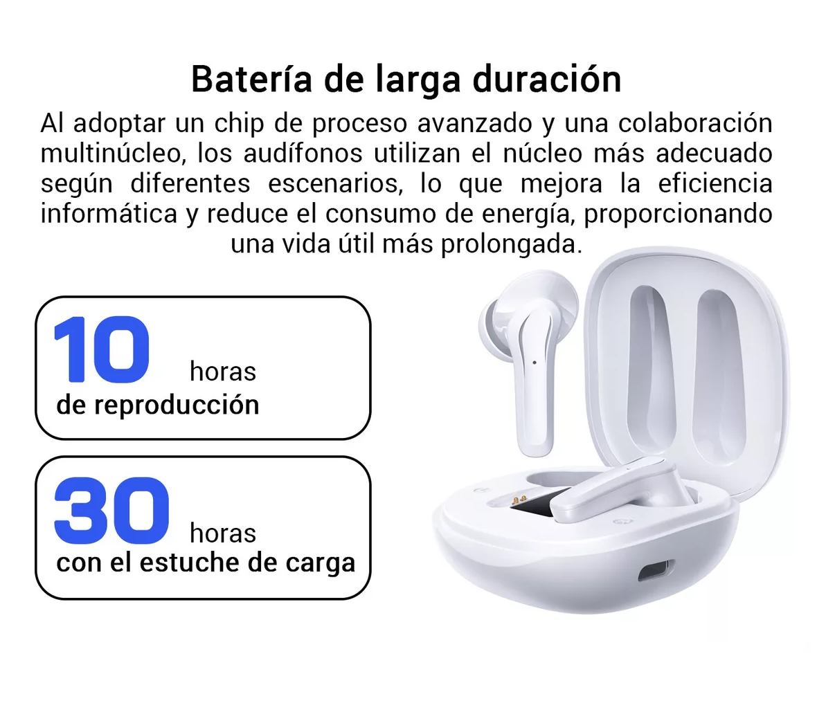 Foto 6 pulgar | Audífonos In-ear Inalámbricos Con Cancelación De Ruido Blanco