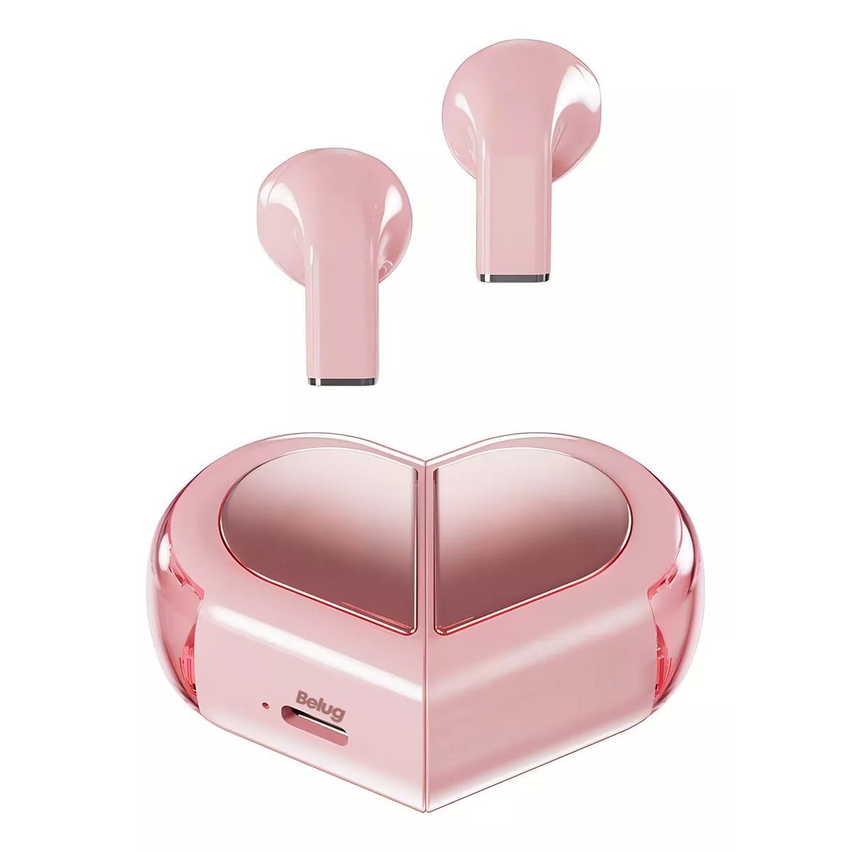 Foto 2 pulgar | Audífonos Bmani Auriculares Bluetooth Inalámbricos Corazón Rosa Belug