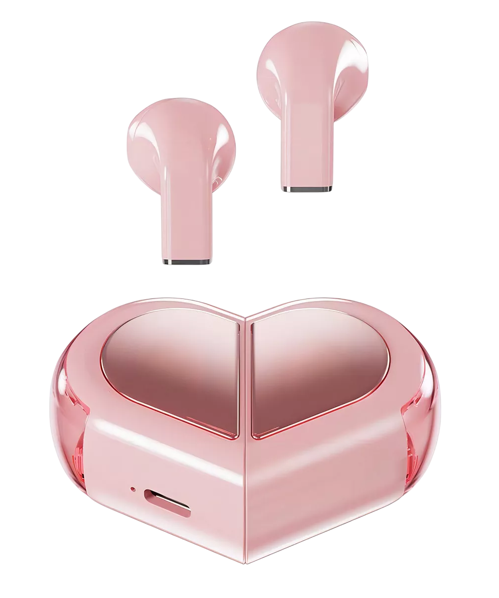 Audífonos Bmani Auriculares Bluetooth Inalámbricos Corazon Rosa