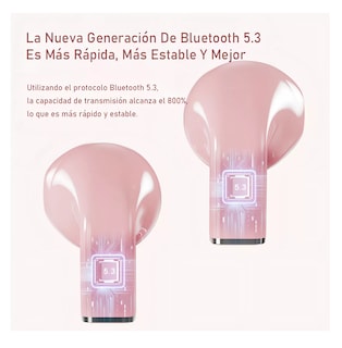 Foto 4 | Audífonos Bmani Auriculares Bluetooth Inalámbricos Corazón Rosa Belug