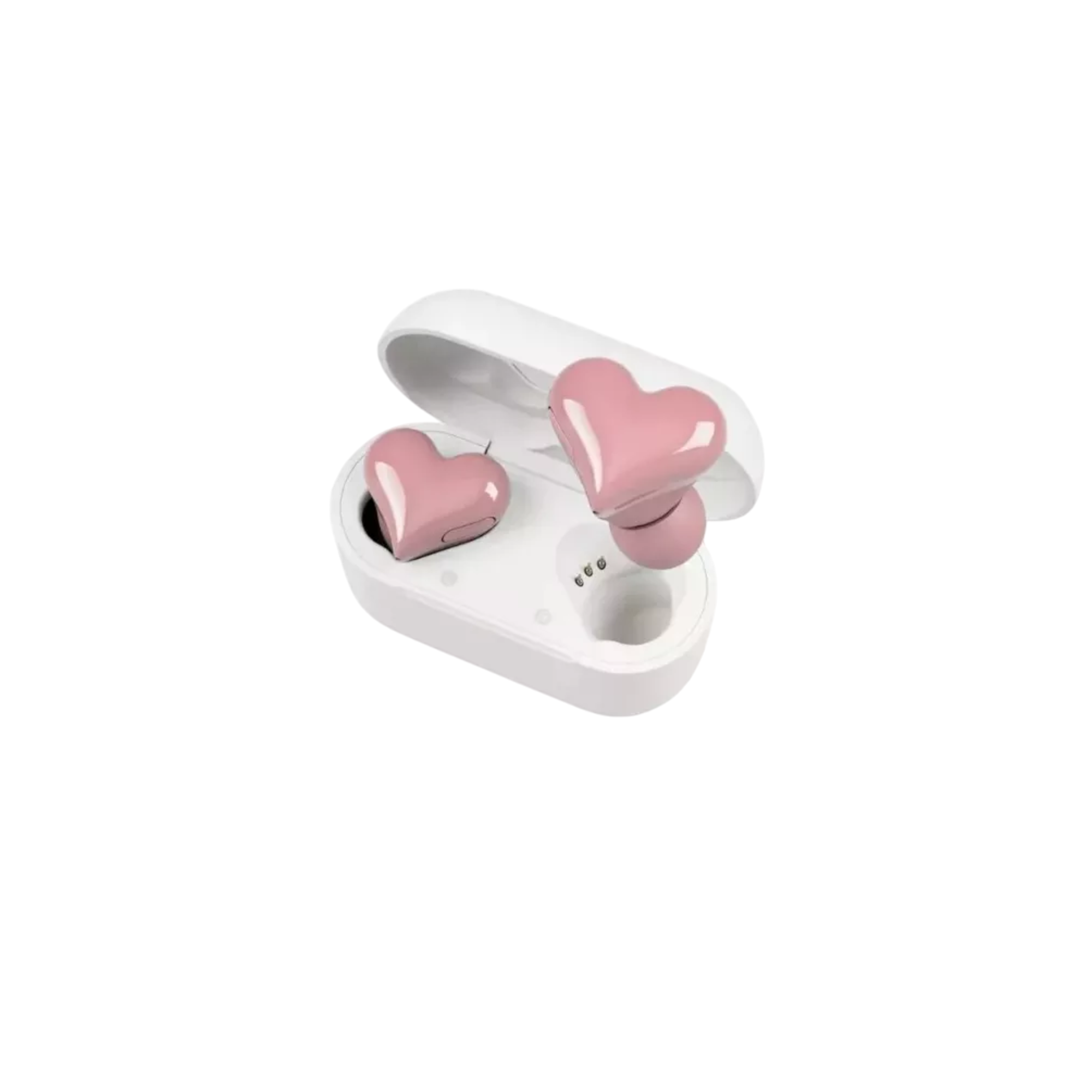 Foto 2 pulgar | Auriculares En Forma De Corazón Bluetooth Cancelación Ruido Corazon, Blanco/rosa