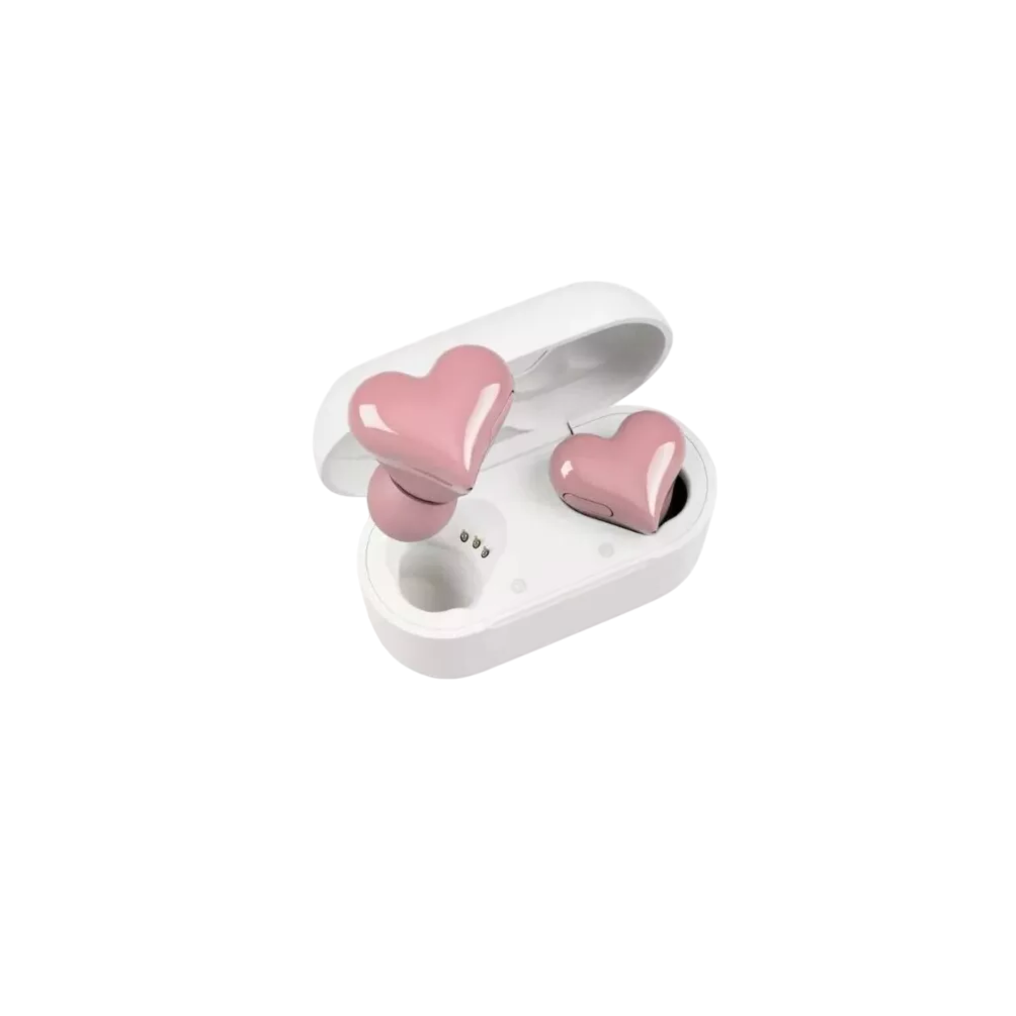 Foto 3 pulgar | Auriculares En Forma De Corazón Bluetooth Cancelación Ruido Corazon, Blanco/rosa