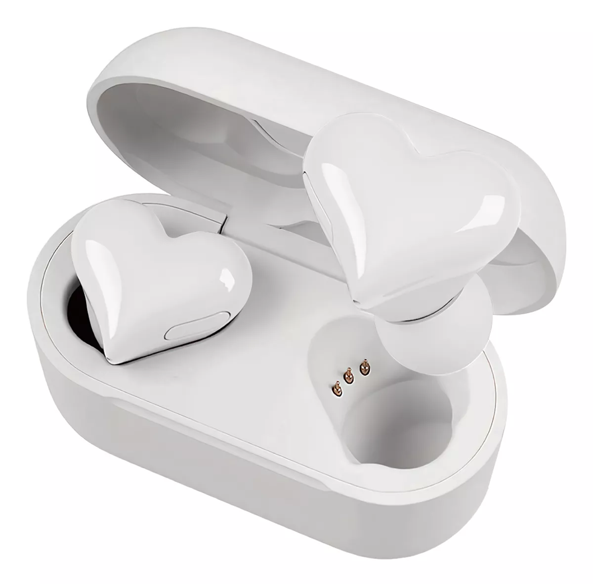 Foto 2 pulgar | Auriculares En Forma De Corazón Bluetooth Cancelación Ruido Blanco