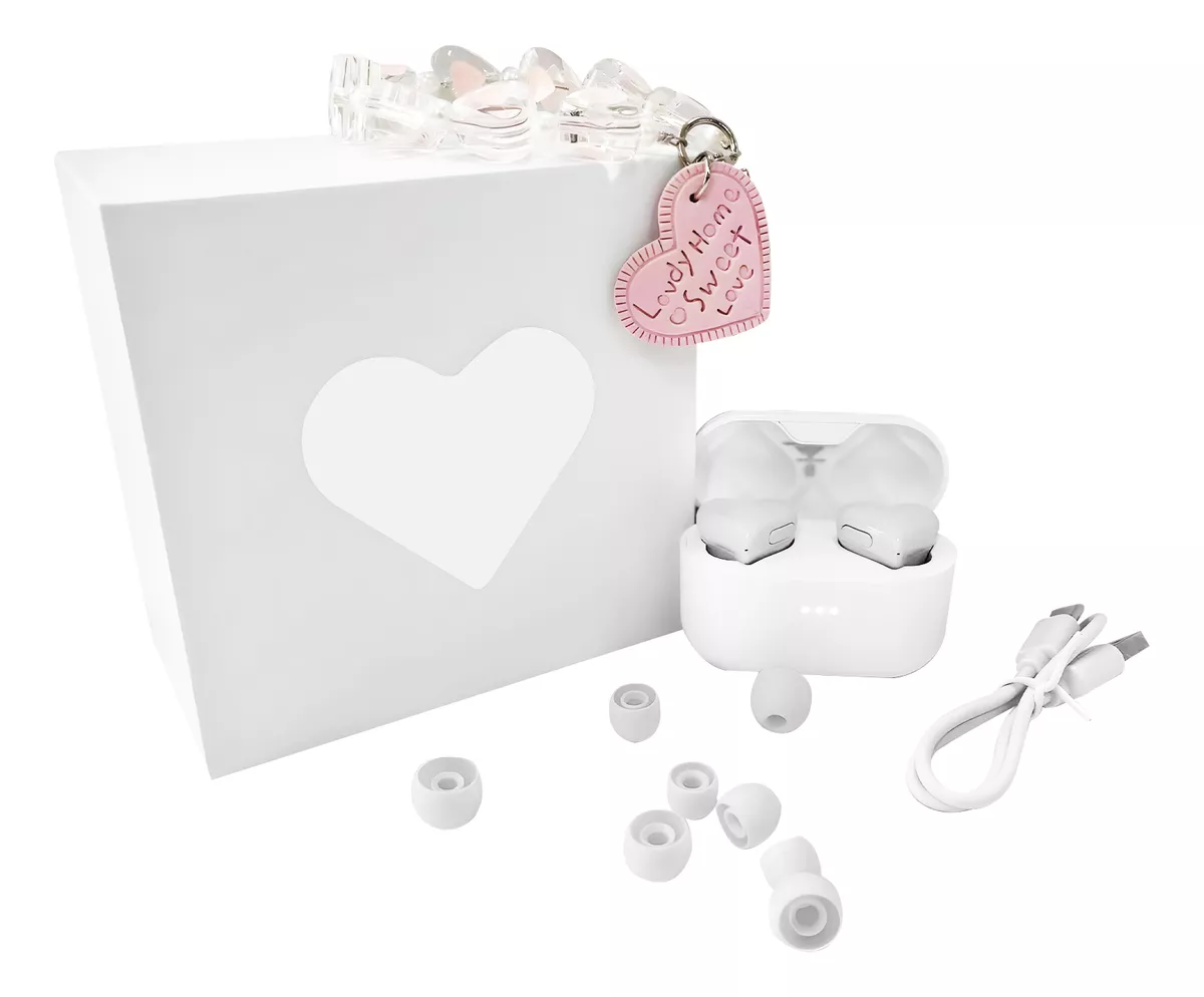 Foto 3 pulgar | Auriculares En Forma De Corazón Bluetooth Cancelación Ruido Blanco