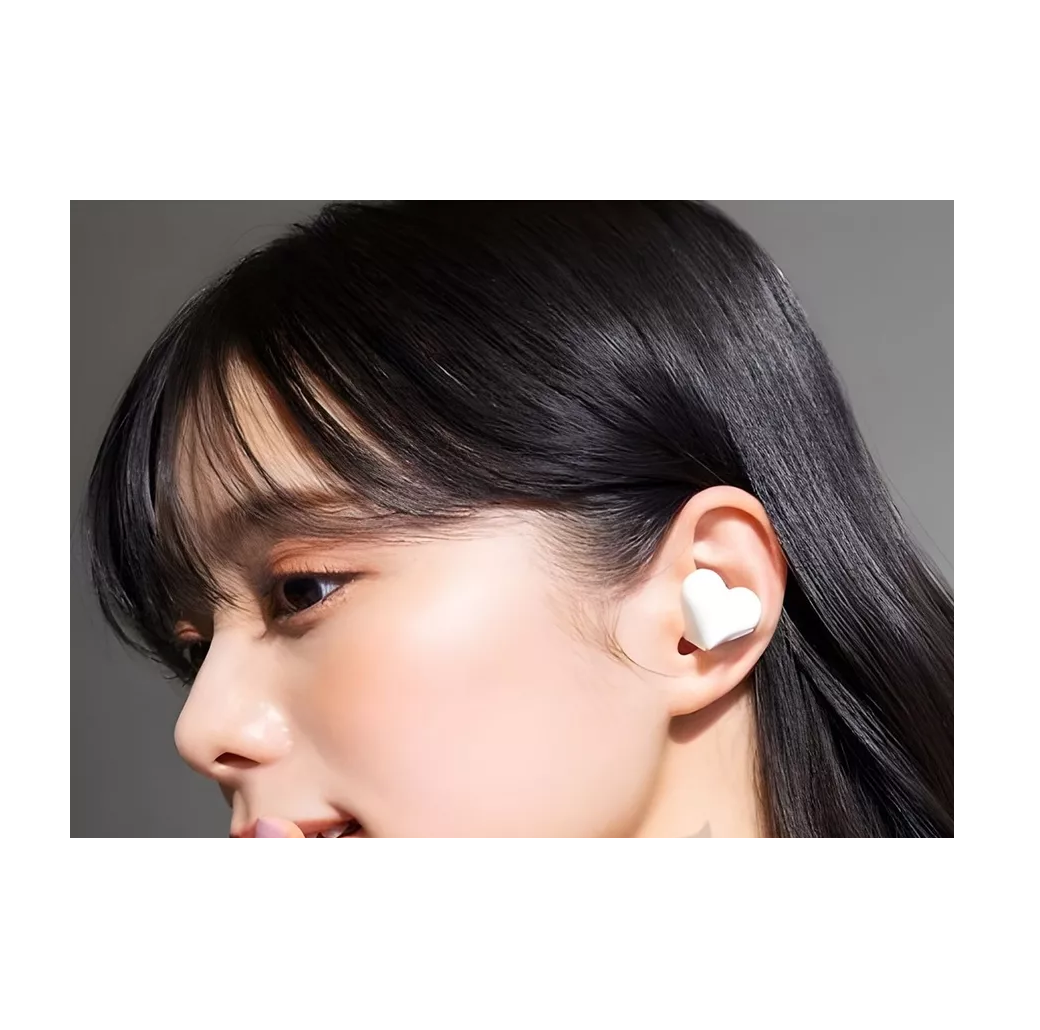 Foto 6 pulgar | Auriculares En Forma De Corazón Bluetooth Cancelación Ruido Blanco