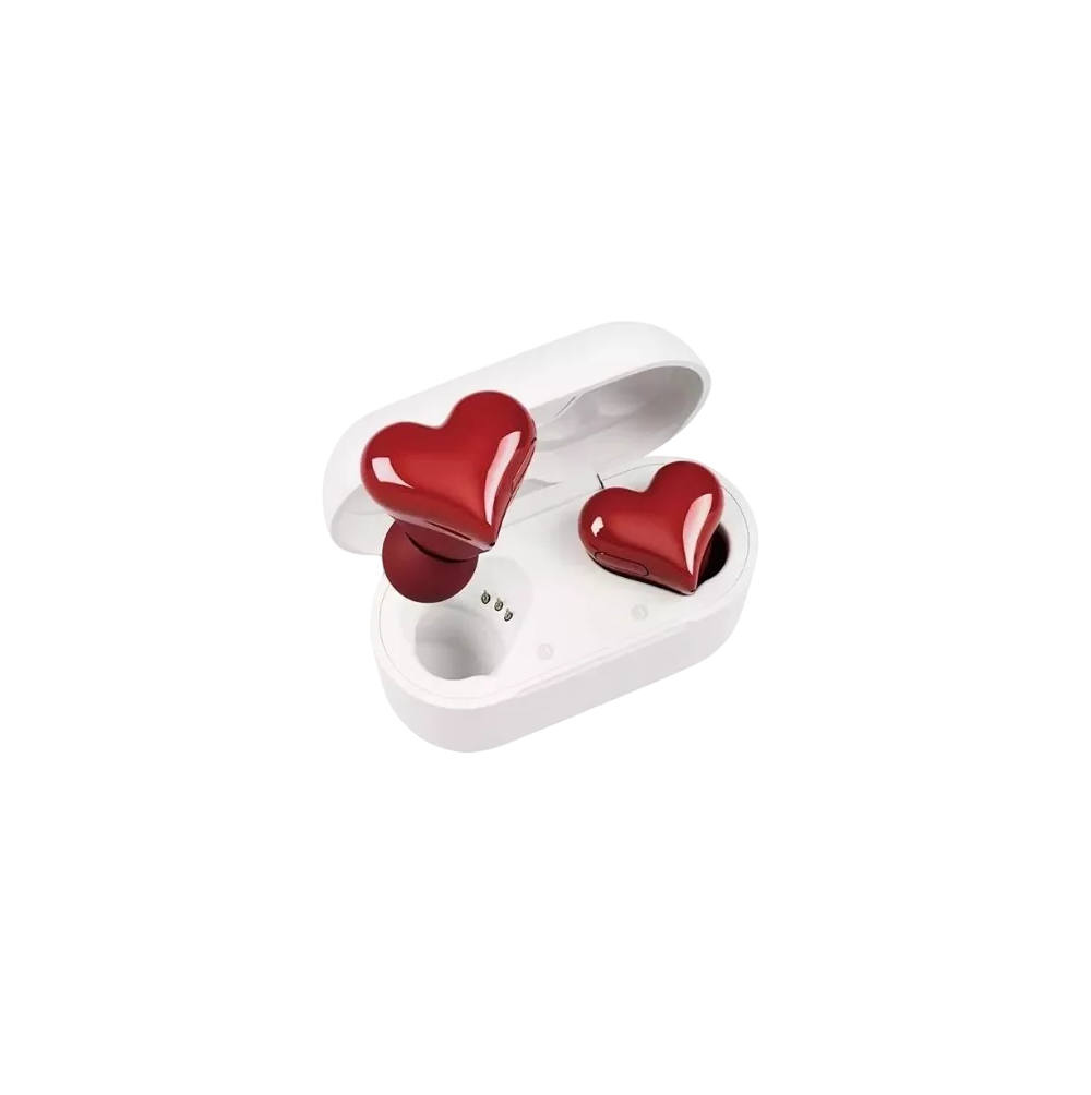 Foto 3 pulgar | Auriculares en Forma de Corazón Rojo Lab.G Bluetooth con Cancelación Ruido