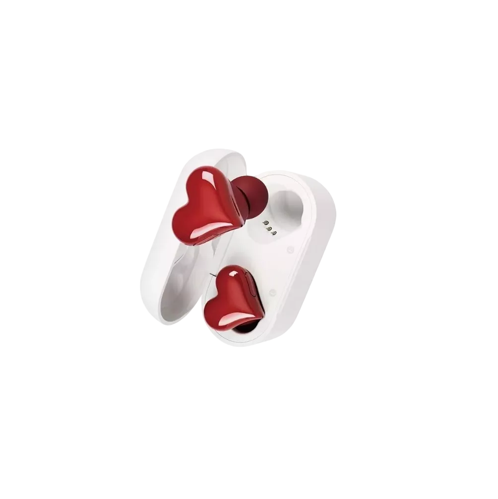 Foto 4 pulgar | Auriculares en Forma de Corazón Rojo Lab.G Bluetooth con Cancelación Ruido