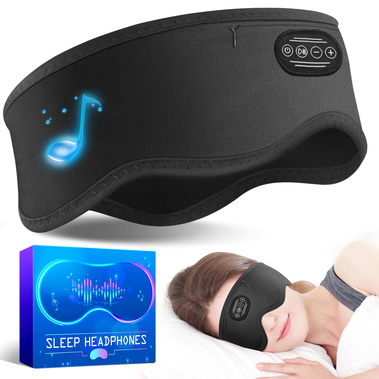 Auriculares Para Dormir, Máscara Para Dormir, Bluetooth, Cómodos, Inalámbricos - Venta Internacional.