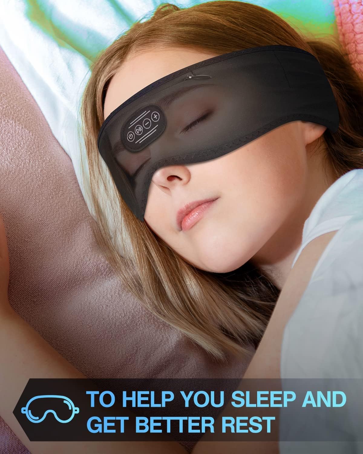 Foto 3 pulgar | Auriculares Para Dormir, Máscara Para Dormir, Bluetooth, Cómodos, Inalámbricos - Venta Internacional.