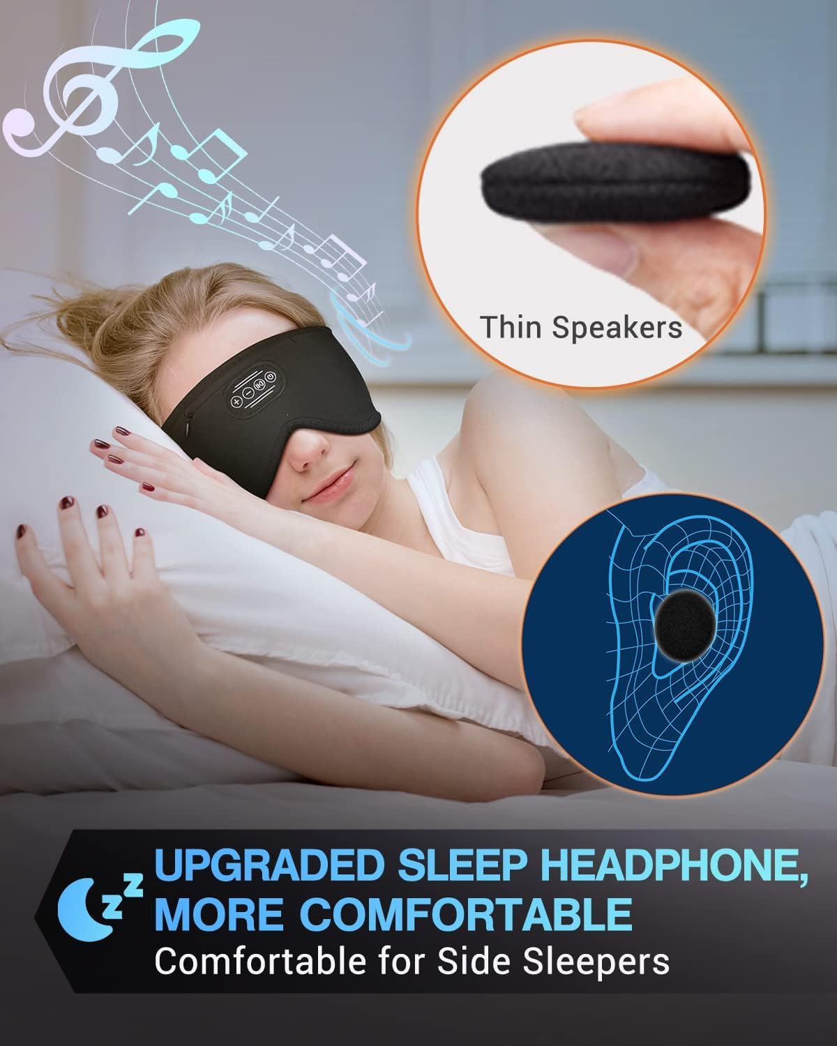 Foto 6 pulgar | Auriculares Para Dormir, Máscara Para Dormir, Bluetooth, Cómodos, Inalámbricos - Venta Internacional.