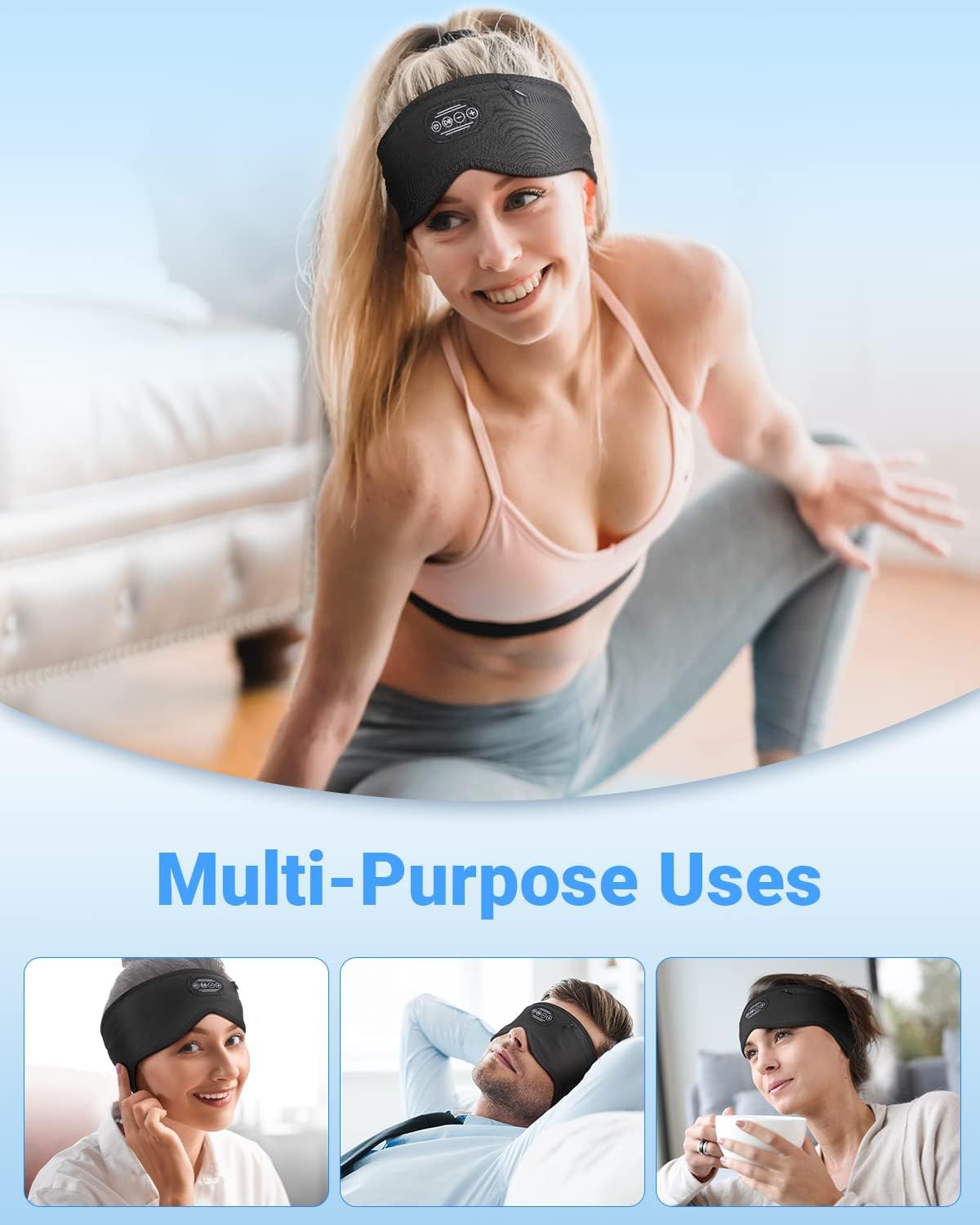 Foto 8 pulgar | Auriculares Para Dormir, Máscara Para Dormir, Bluetooth, Cómodos, Inalámbricos - Venta Internacional.