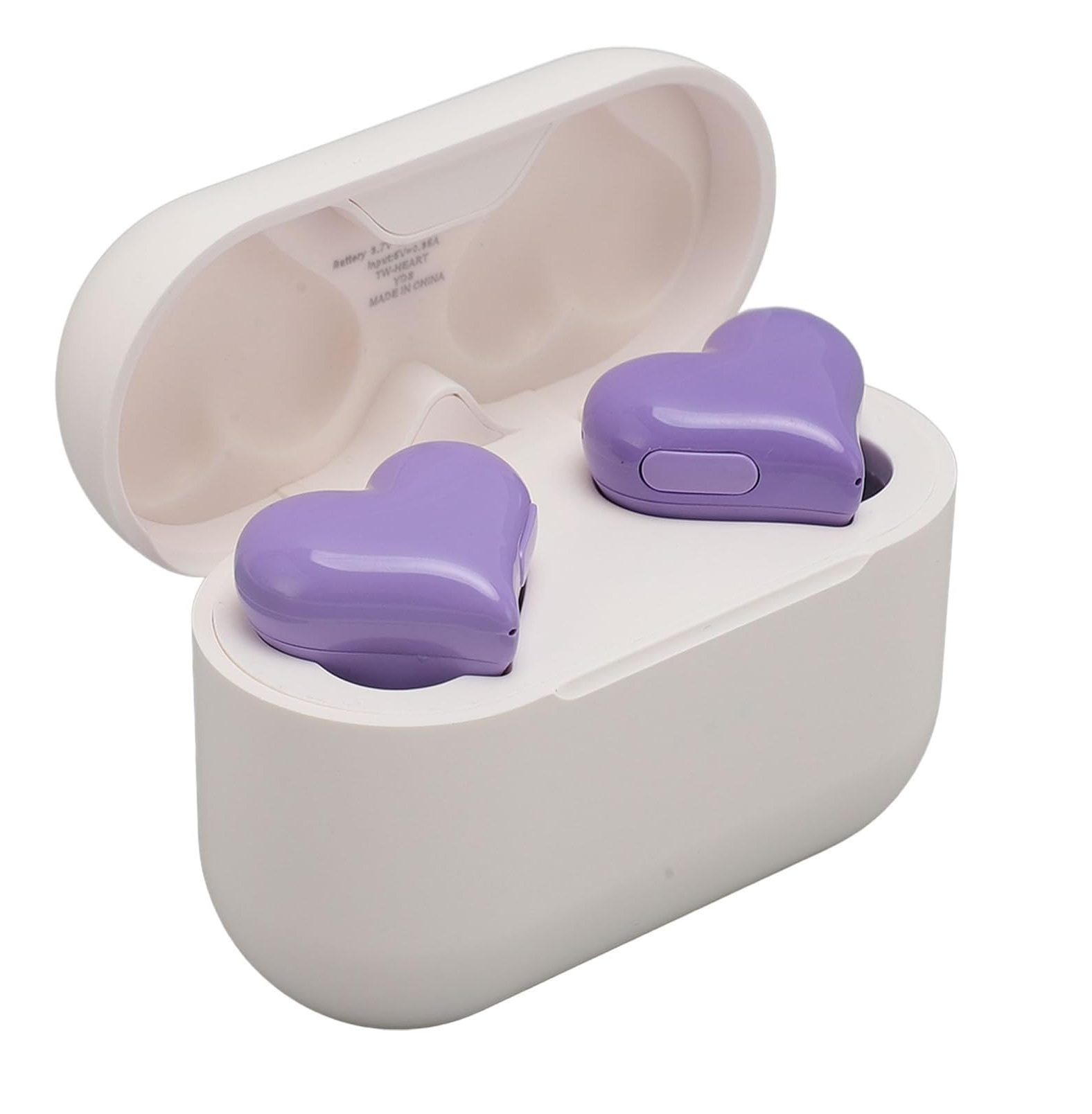Foto 2 pulgar | Auriculares En Forma De Corazón Bluetooth Cancelación Ruido Blanco Morado