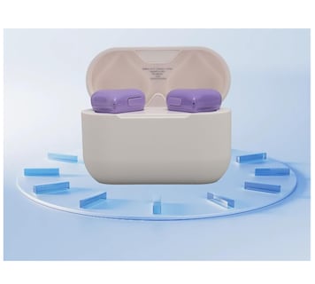 Foto 2 | Auriculares En Forma De Corazón Bluetooth Cancelación Ruido Blanco Morado