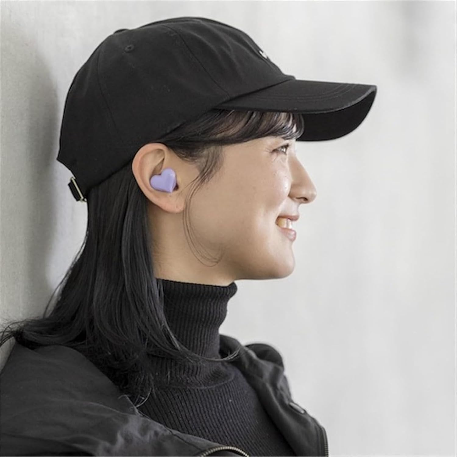 Foto 5 pulgar | Auriculares En Forma De Corazón Bluetooth Cancelación Ruido Blanco Morado