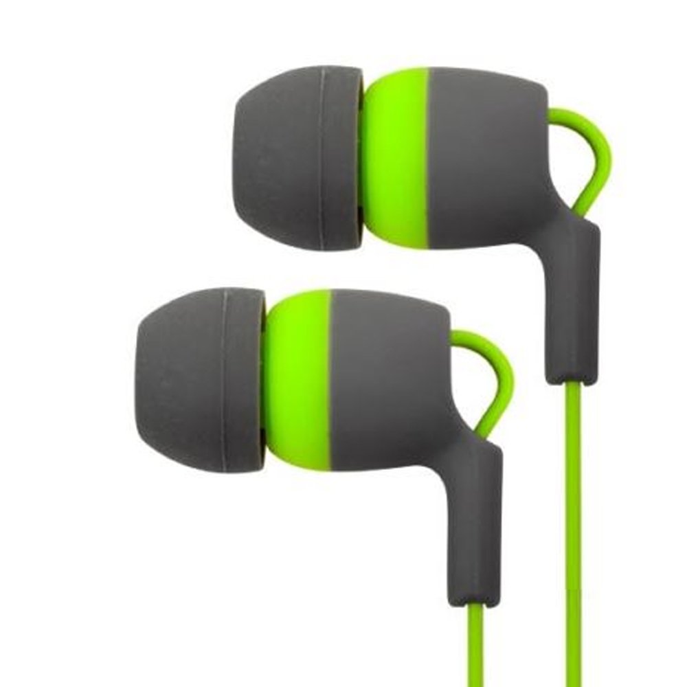 Auricular Axxis 767 Con Micrófono, Cable Plano Y Control De Llamadas, Color Gris Y Verde - Venta Internacional.