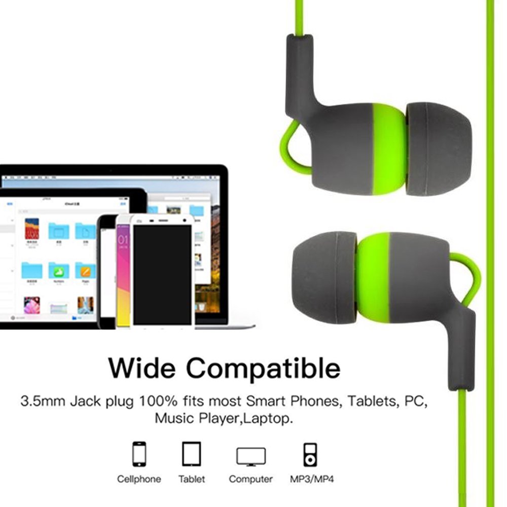 Foto 3 pulgar | Auricular Axxis 767 Con Micrófono, Cable Plano Y Control De Llamadas, Color Gris Y Verde - Venta Internacional.
