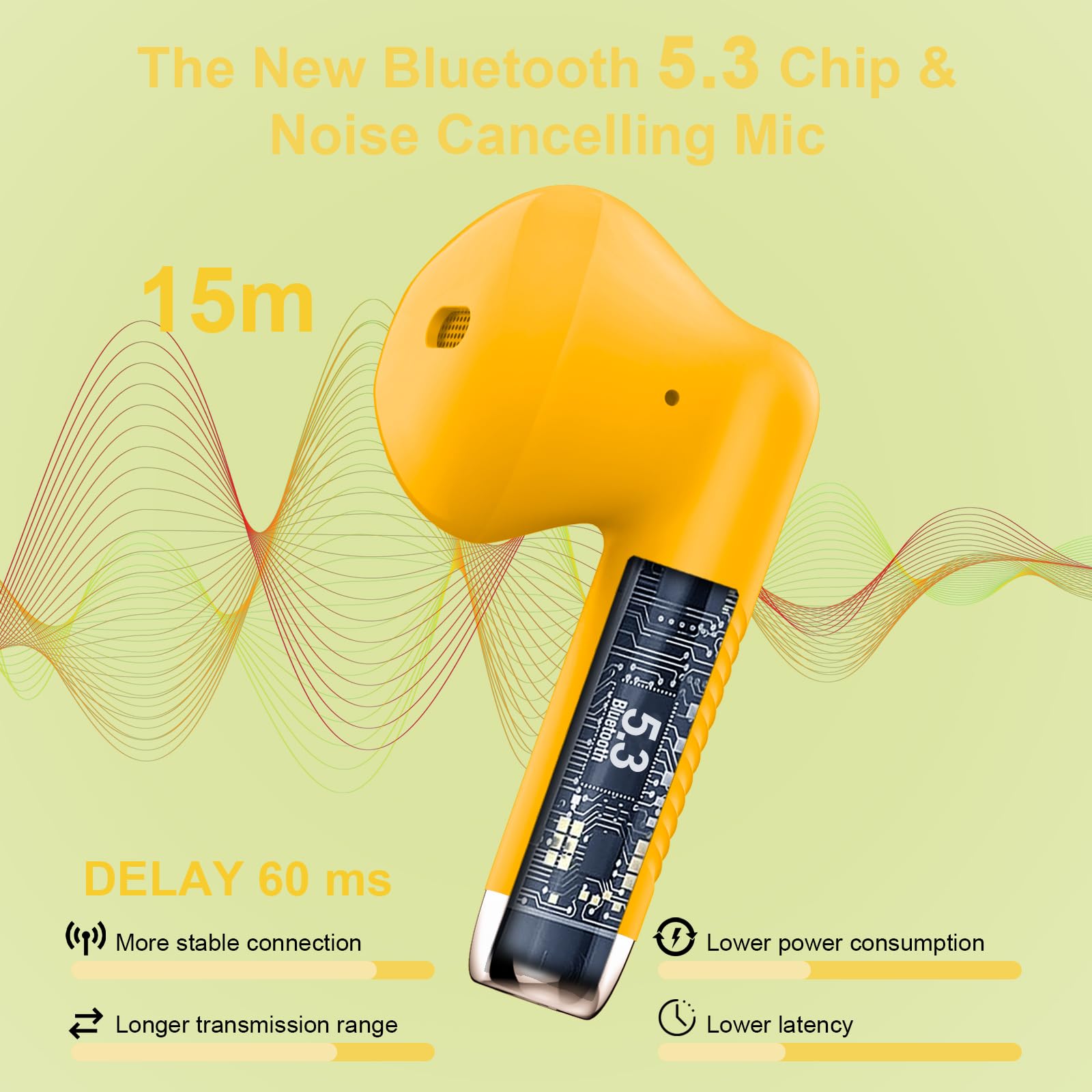 Foto 3 pulgar | Auriculares Inalámbricos Jxrev Bluetooth 5.3 Con Micrófono y Cancelación De Ruido - Venta Internacional