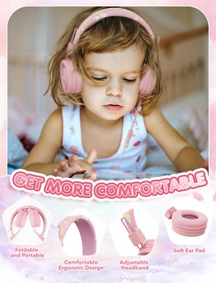 Foto 4 | Auriculares Infantiles Simjar Unicorn Rosa con Micrófono - Venta Internacional