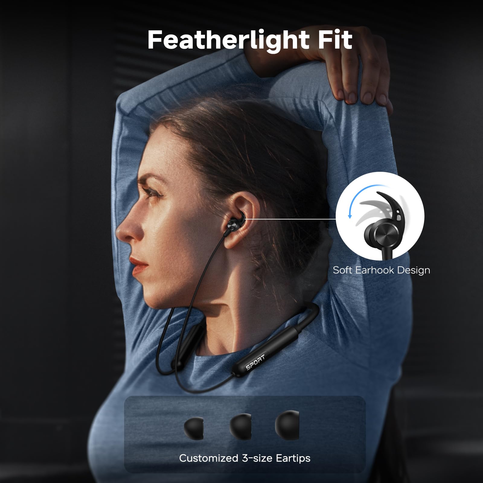 Foto 7 pulgar | Auriculares Inalámbricos Cxk Neckband Bluetooth 5.3 80hrs Playtim - Venta Internacional.