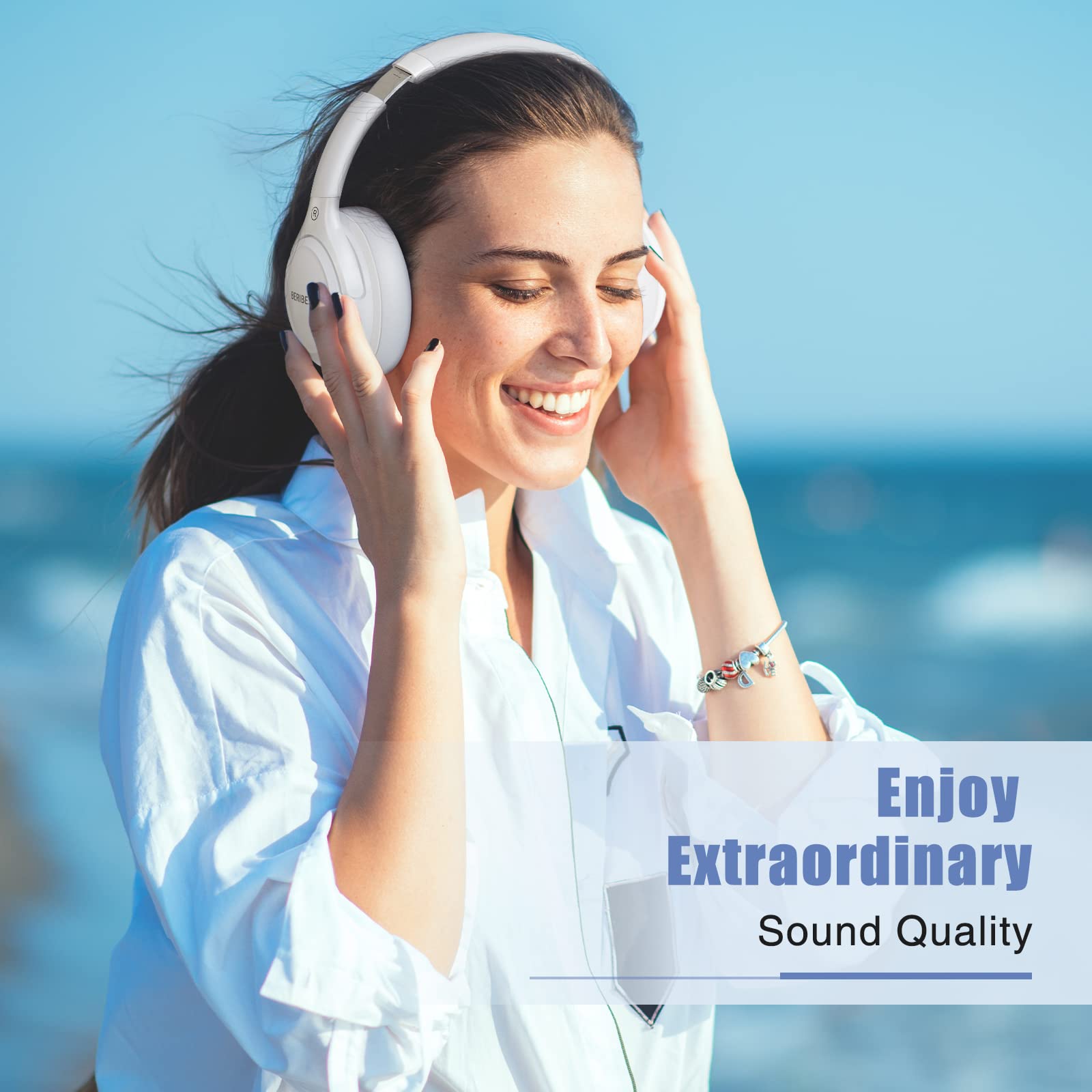 Foto 6 pulgar | Audífonos Inalámbricos Beribes Blancos con Bluetooth-Venta Internacional