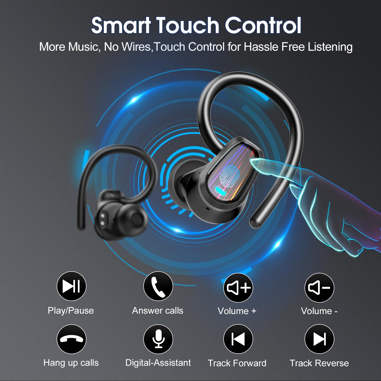 Foto 8 pulgar | Auriculares Inalámbricos Oyib Bluetooth 5.4 Sport 50h Negros - Venta Internacional.