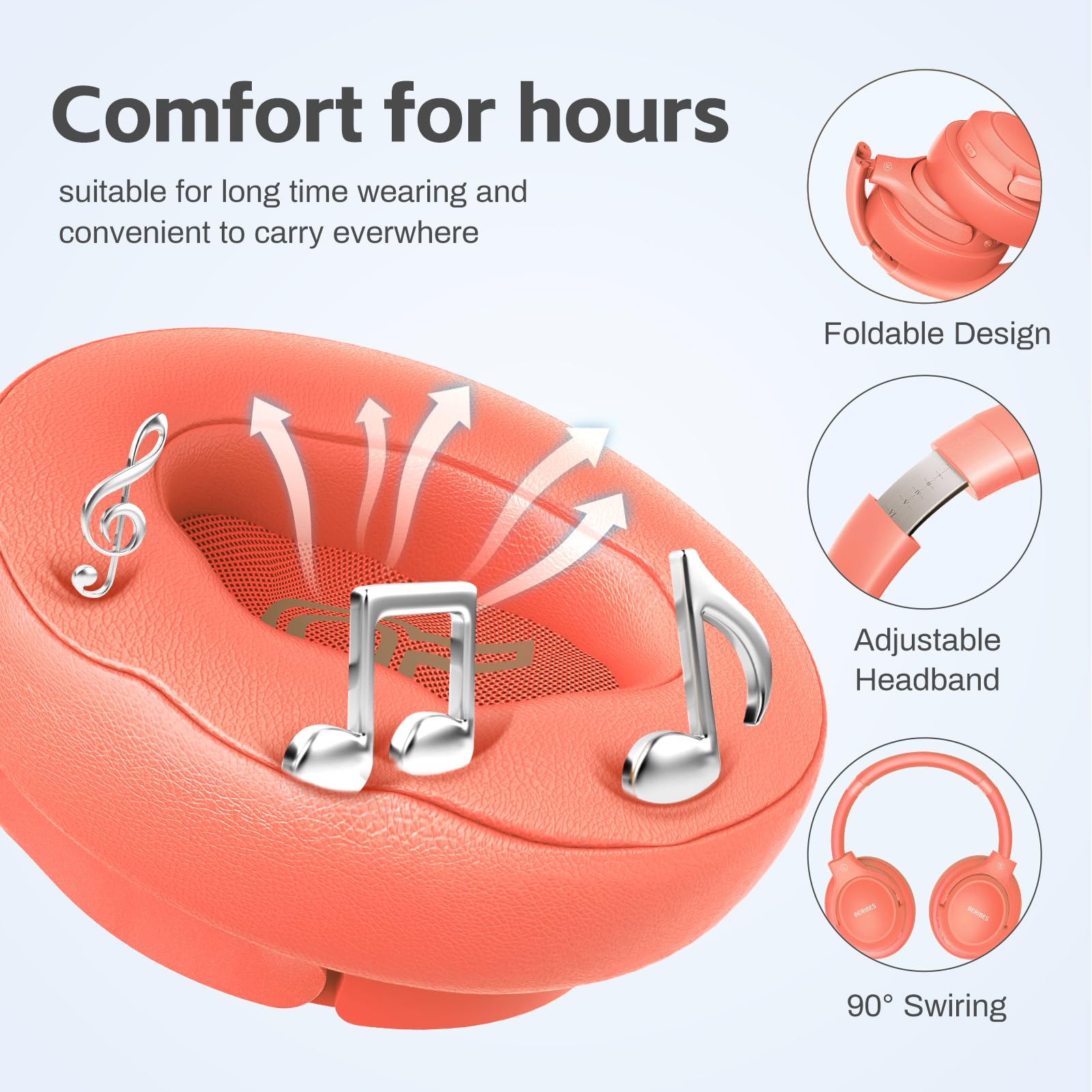 Foto 3 pulgar | Audífonos Inalámbricos Beribes 65h Playtime con Bluetooth-Venta Internacional