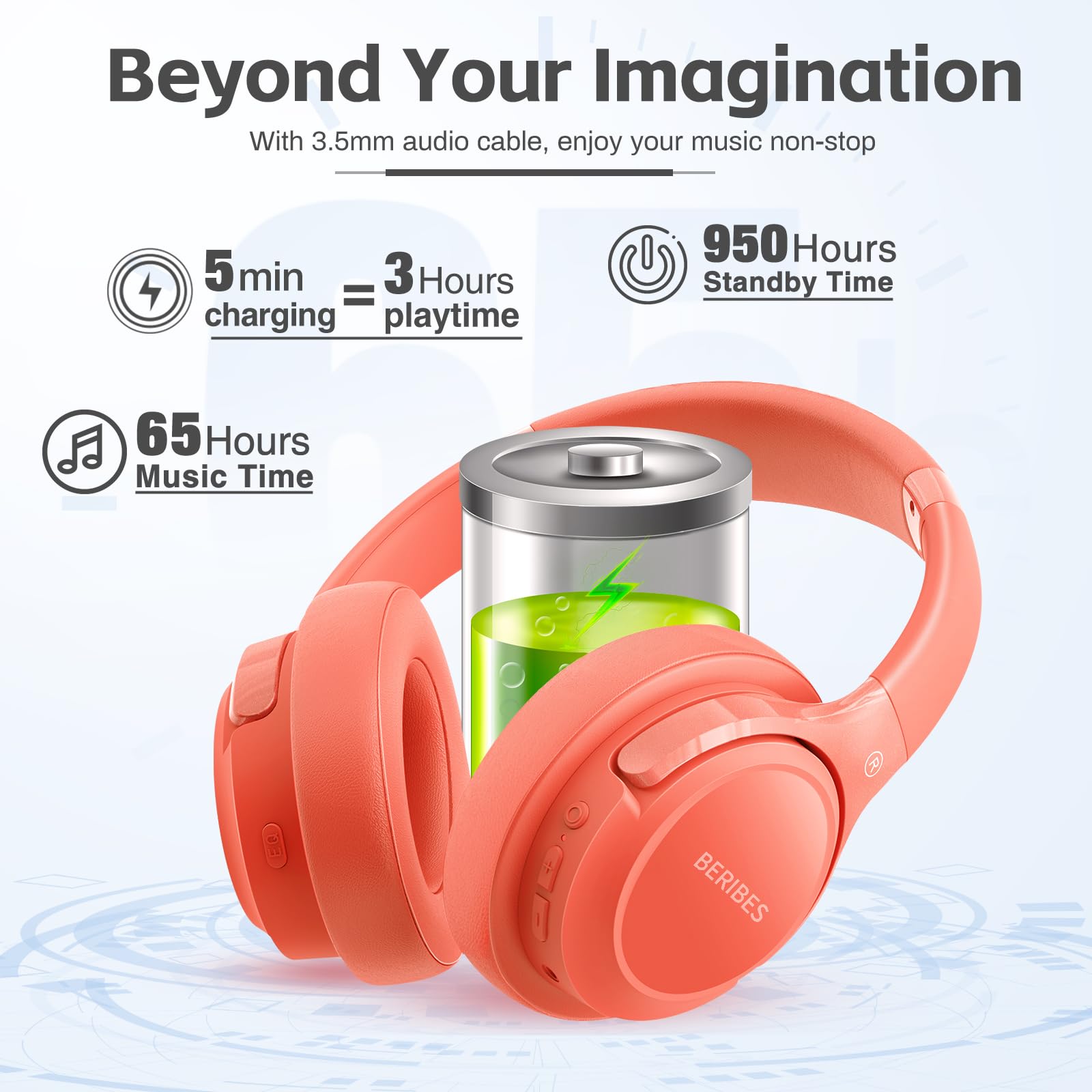 Foto 6 pulgar | Audífonos Inalámbricos Beribes 65h Playtime con Bluetooth-Venta Internacional
