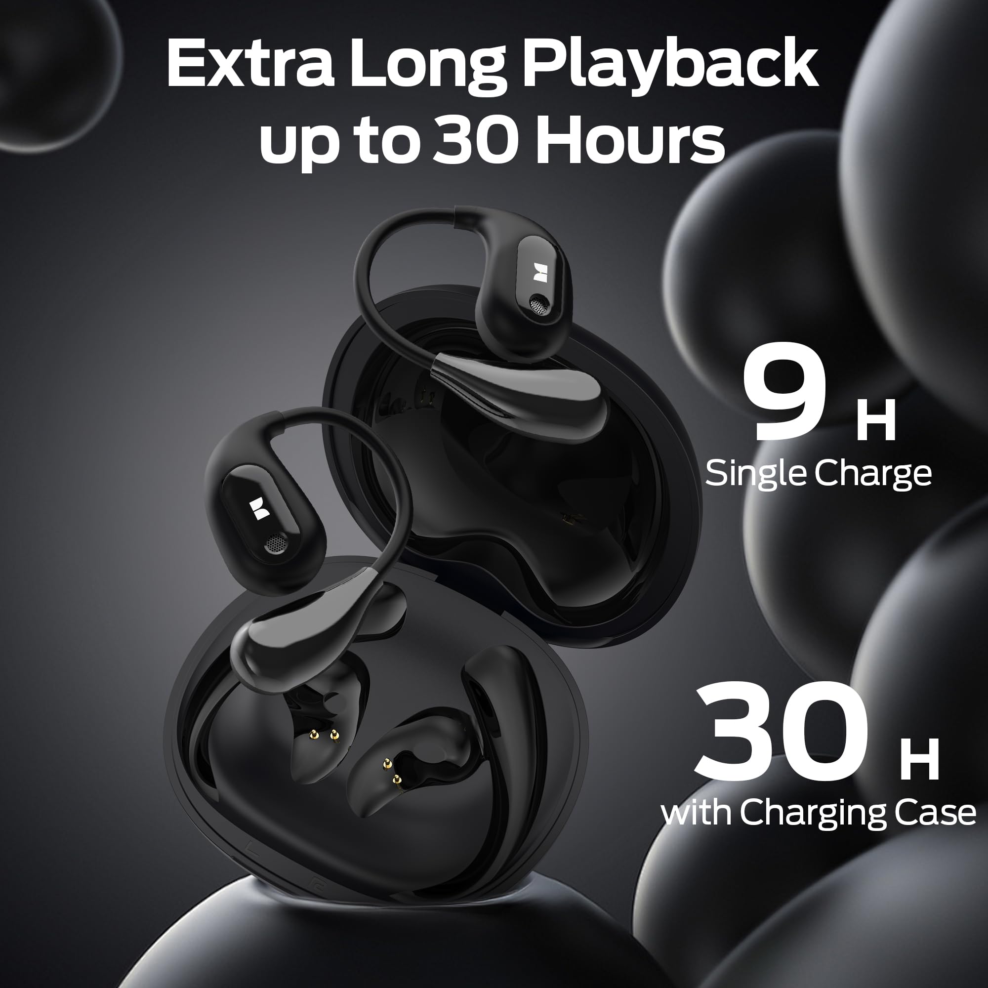 Foto 7 pulgar | Auriculares Open Ear Monster Ac210 Bluetooth 5.4 Negros - Venta Internacional.