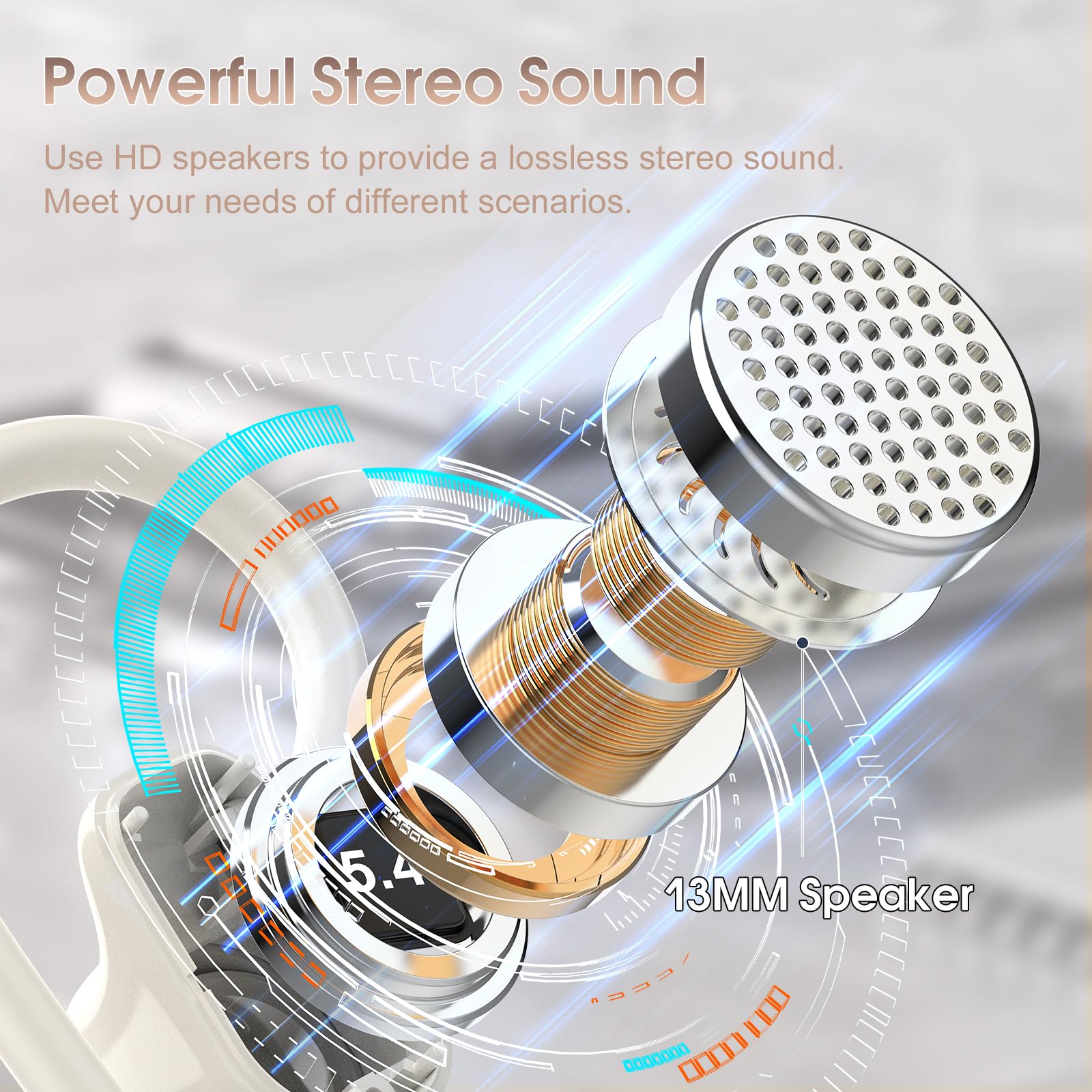 Foto 4 pulgar | Auriculares Inalámbricos Oyib Bluetooth 5.4 Sport 50h Blancos - Venta Internacional