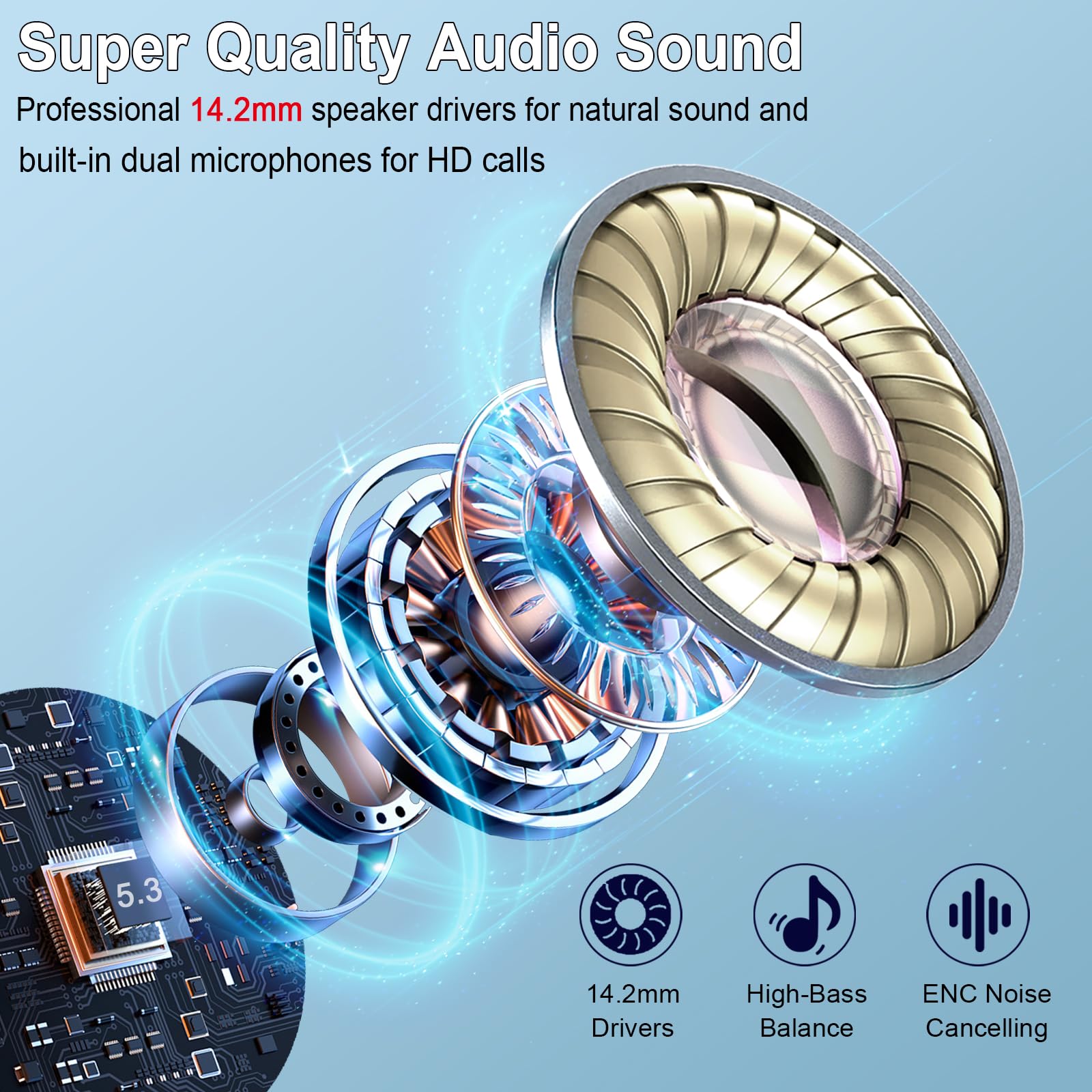 Foto 4 pulgar | Auriculares Inalámbricos Bluetooth Rinsmola Md053 Hi-fi Stereo Ip7 - Venta Internacional