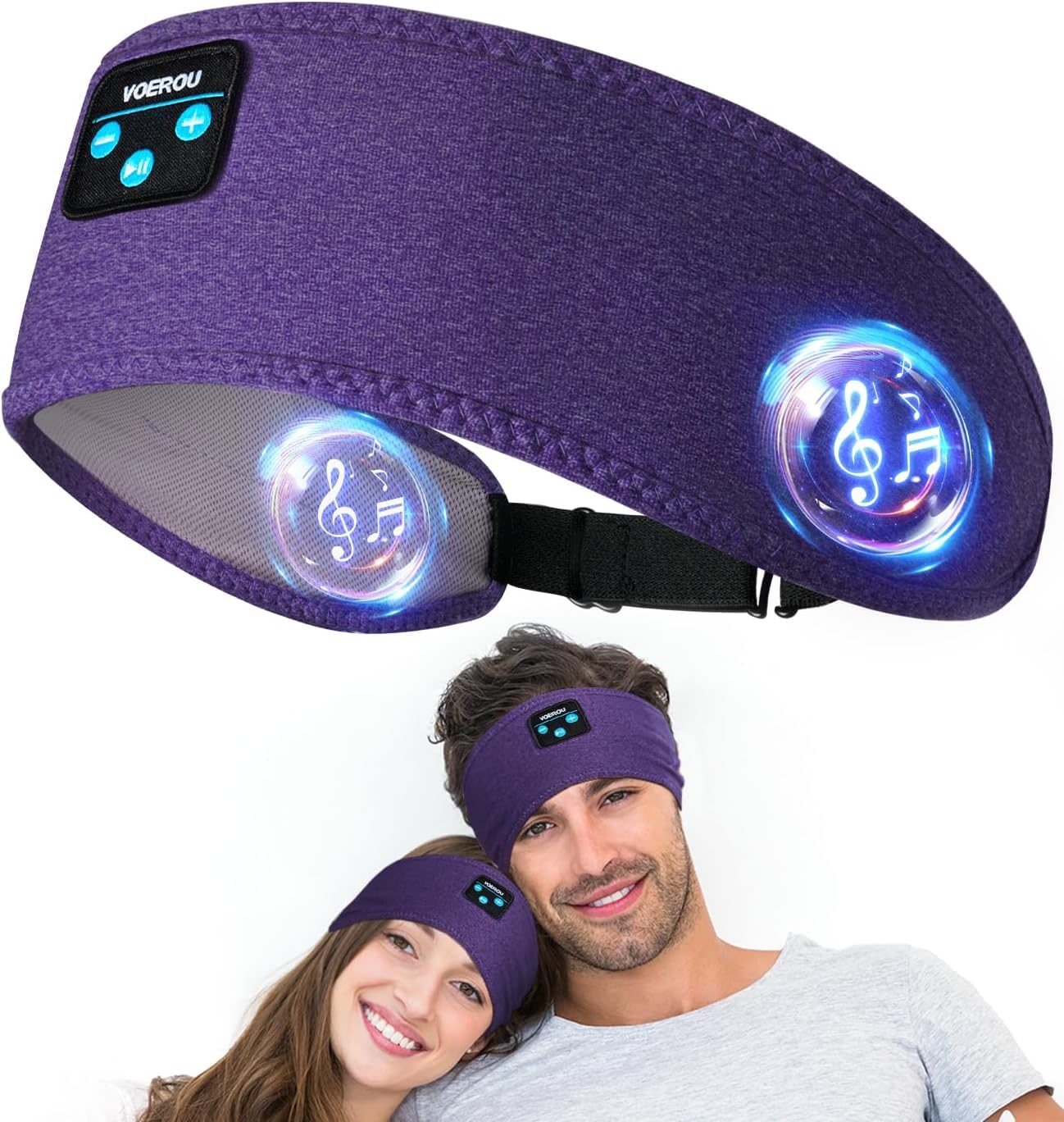 Foto 2 pulgar | Tiara con Audífonos Voerou Morado-Venta Internacional