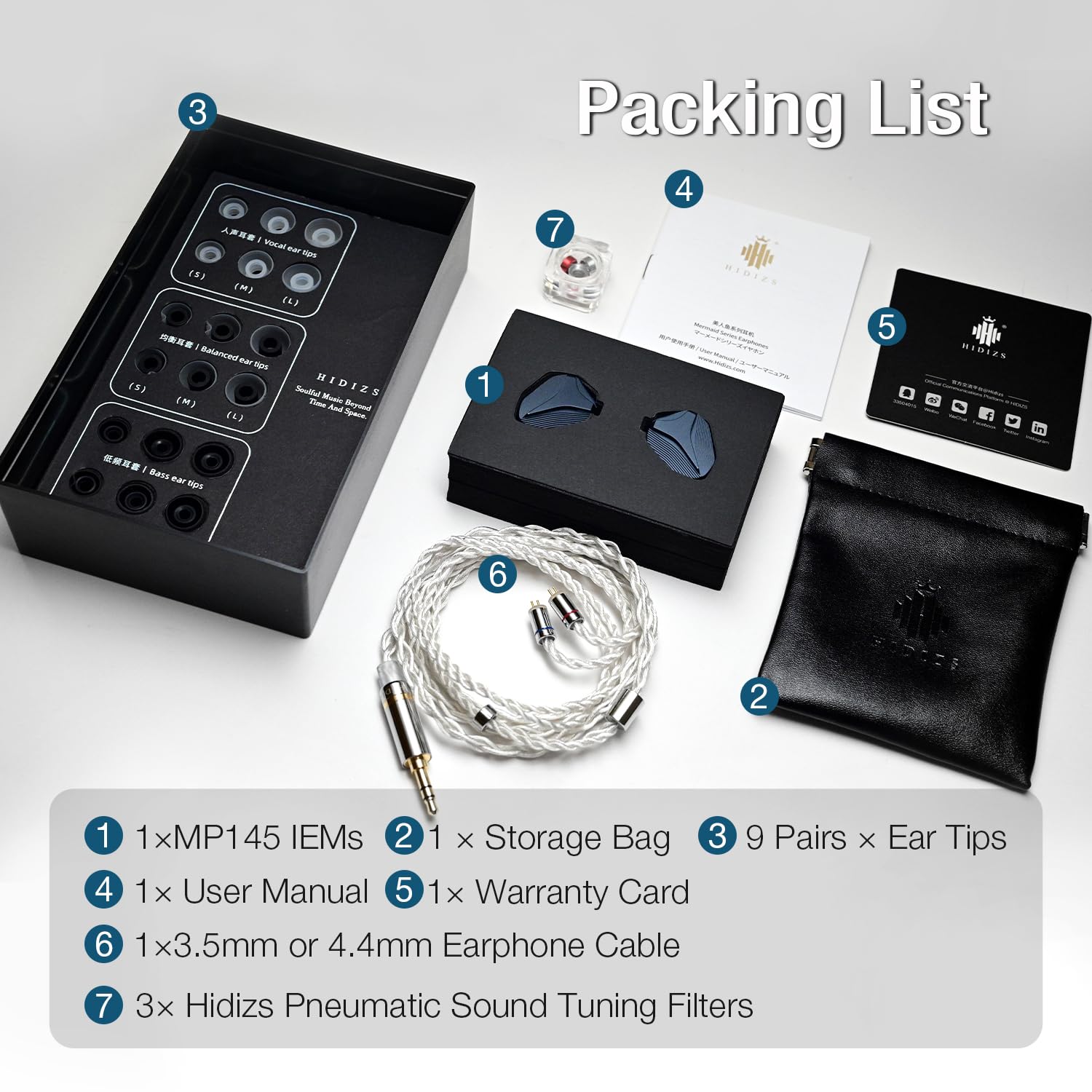 Foto 7 | Auriculares Con Monitor Auditivo Hidizs Mp145 Hifi Con Cable, Color Plateado - Venta Internacional.