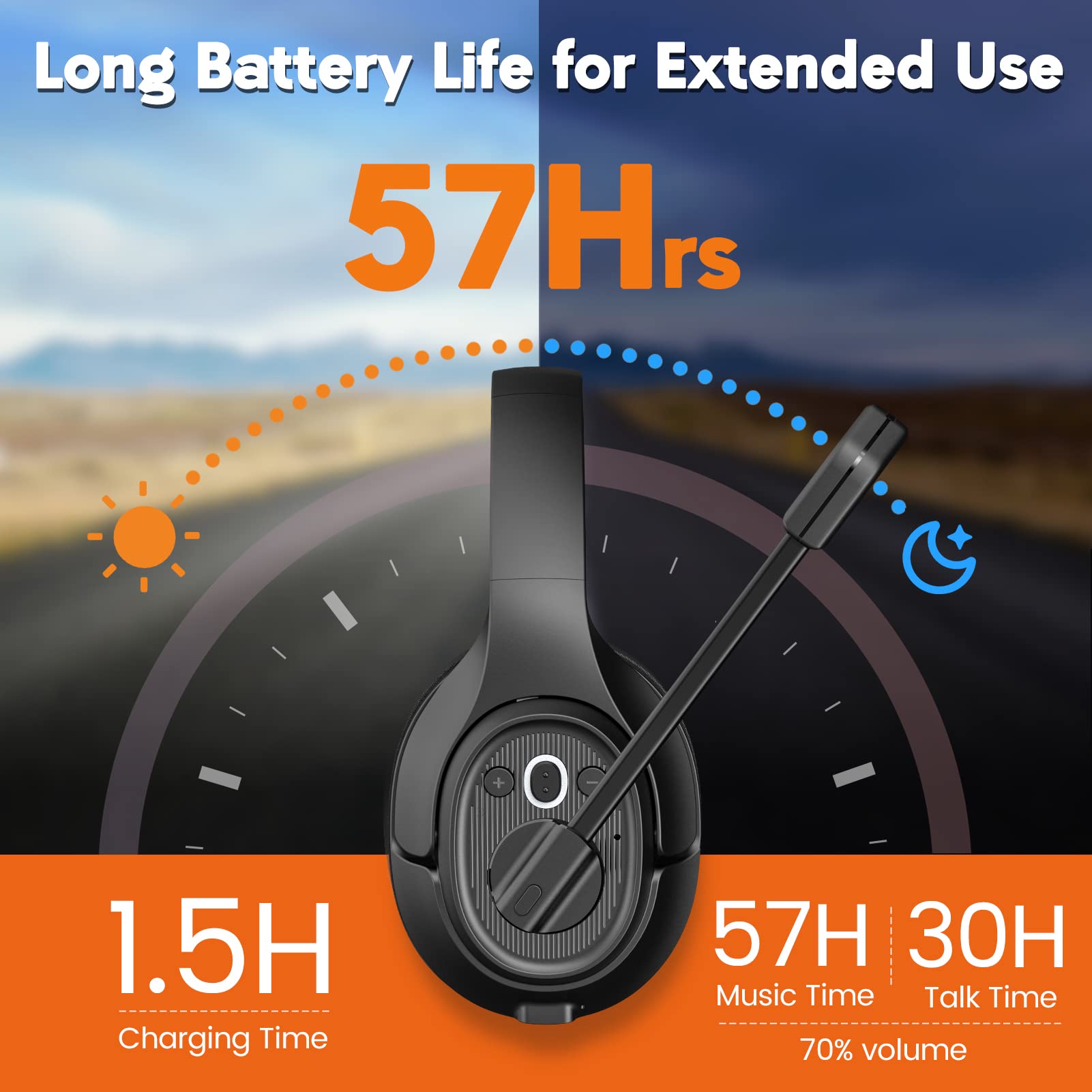 Foto 5 pulgar | Auriculares Bluetooth Eksa Truck Driver Con Micrófono 30h Talk - Venta Internacional.