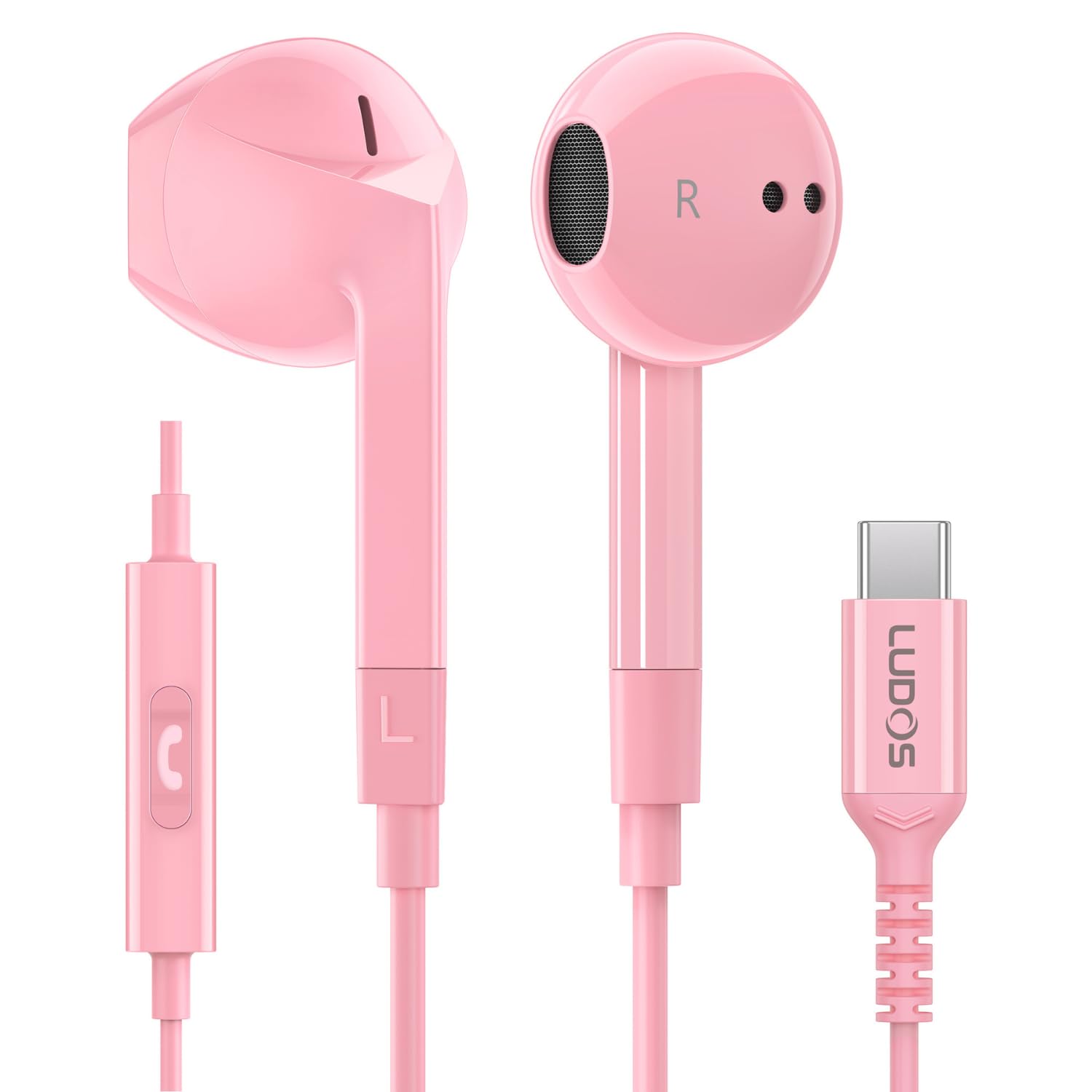 Foto 2 pulgar | Auriculares Usb C Ludos Ferox Con Micrófono Para Iphone Y Galaxy - Venta Internacional.