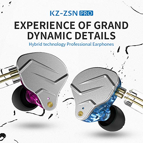 Foto 4 pulgar | Auriculares Linsoul Kz Zsn Pro Hybrid 1ba+1dd Con Micrófono Morado - Venta Internacional