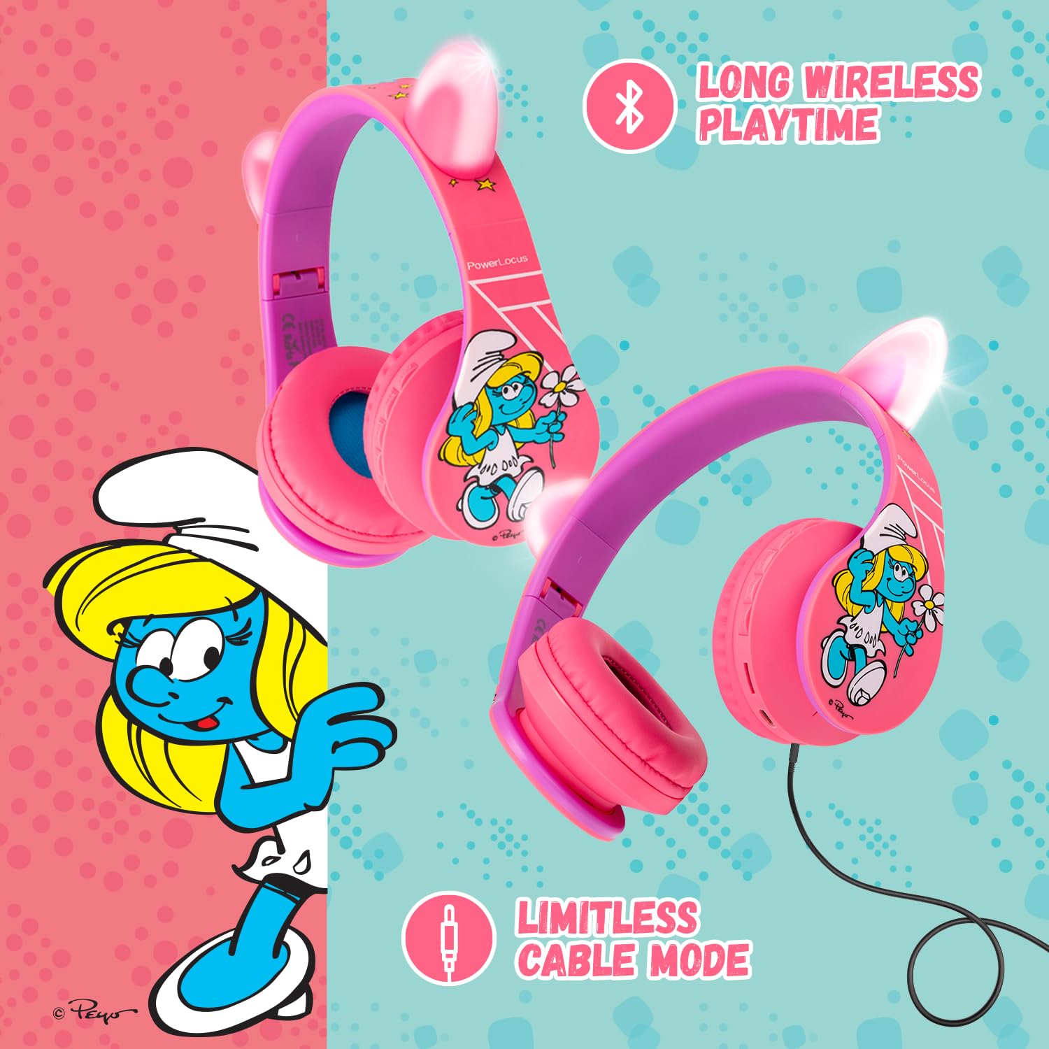 Foto 4 | Auriculares Bluetooth Powerlocus Para Niños Con Micrófono - Venta Internacional.