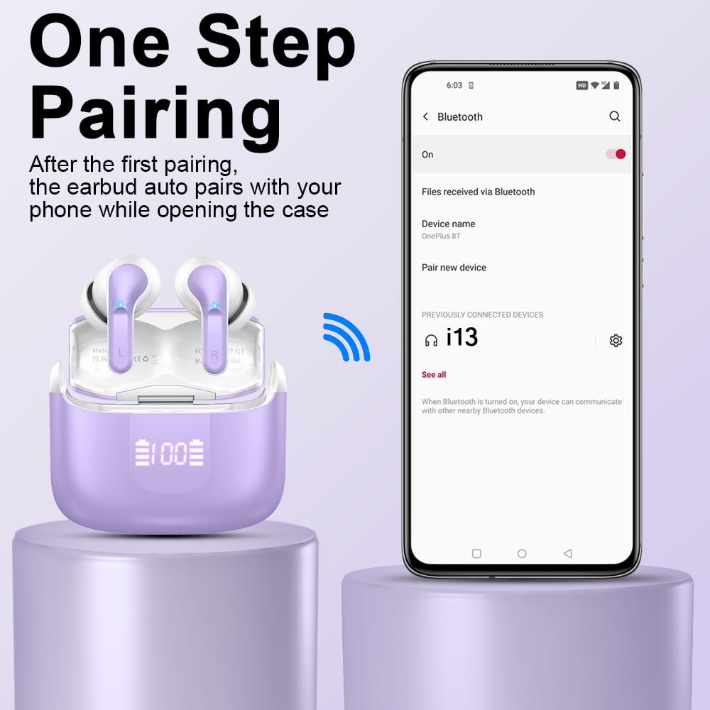 Foto 7 pulgar | Audífonos True Wireless Ordtop con Bluetooth-Venta Internacional