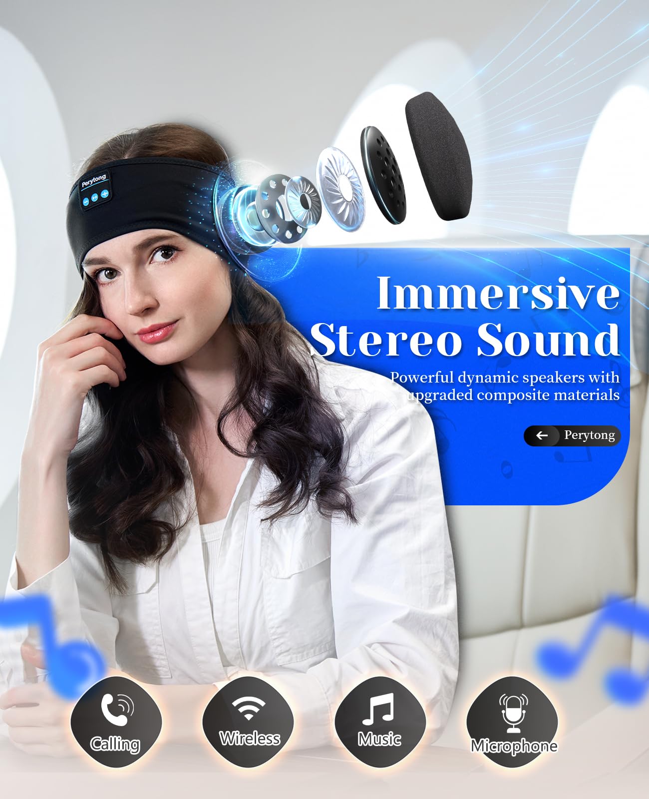 Foto 5 pulgar | Diadema Deportiva Inalámbrica Bluetooth Perytong - Venta Internacional