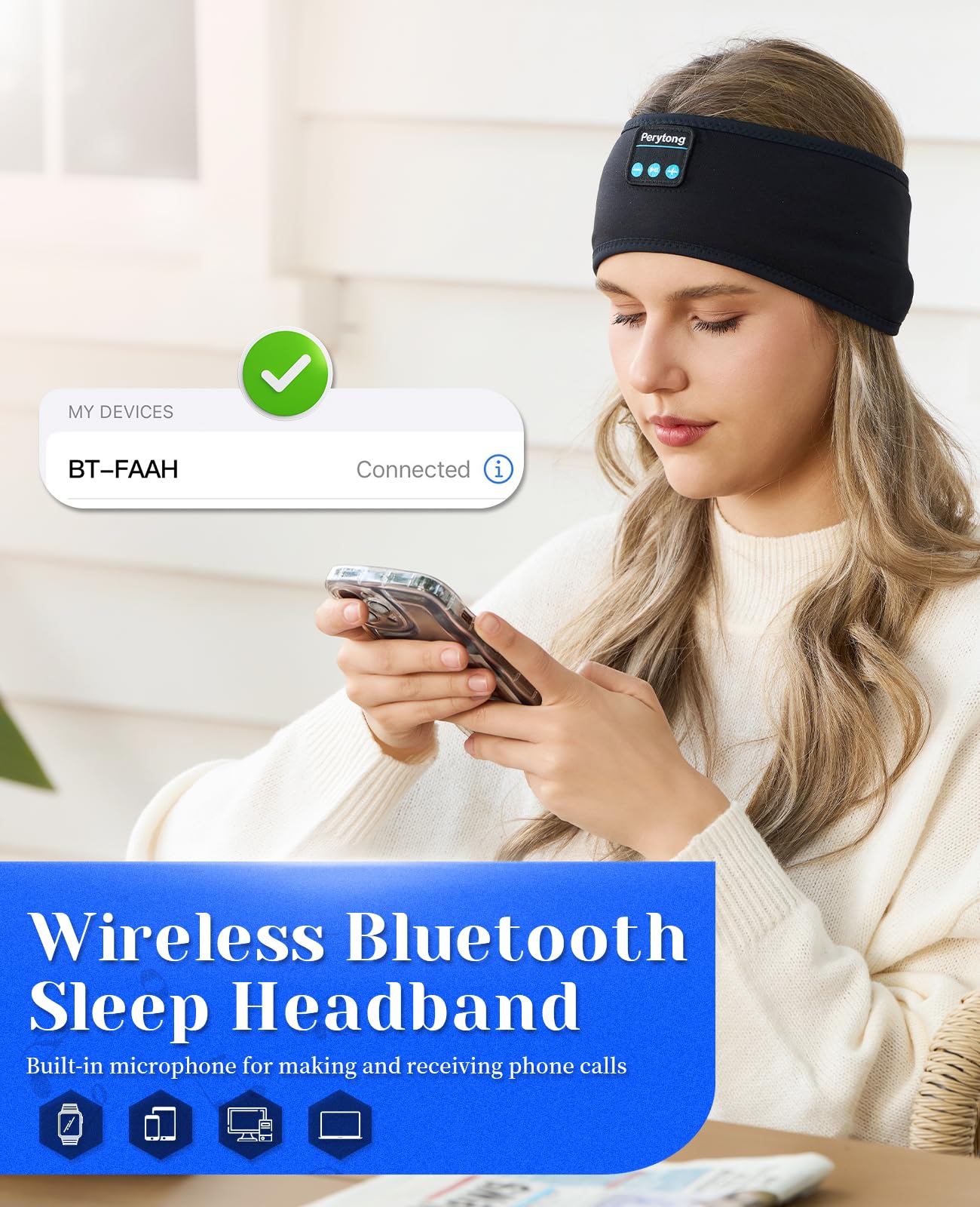 Foto 8 pulgar | Diadema Deportiva Inalámbrica Bluetooth Perytong - Venta Internacional