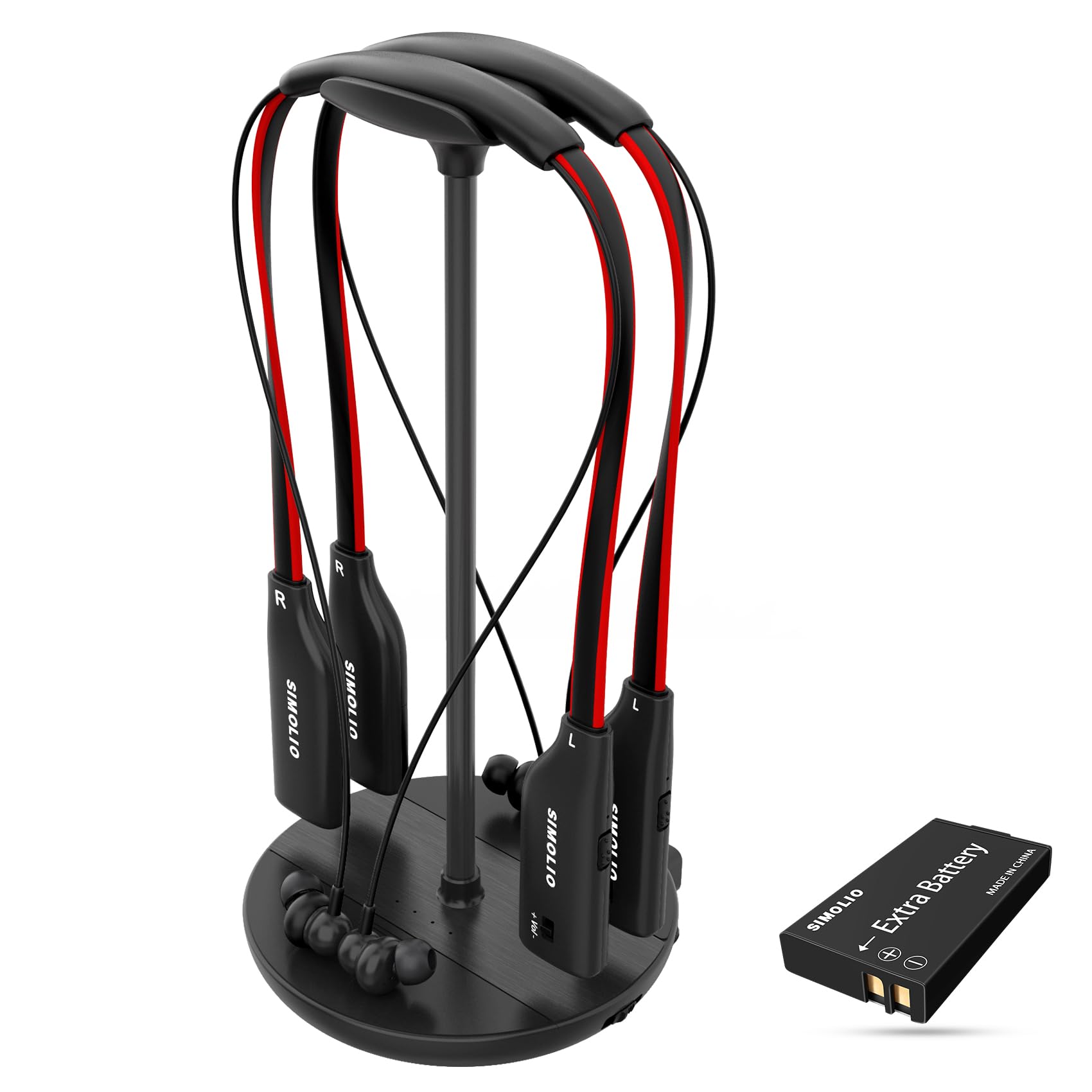 Foto 2 pulgar | Auriculares Inalámbricos Simolio Dual para Tv con Transmisor/soporte - Venta Internacional