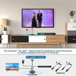 Foto 6 | Auriculares Inalámbricos Simolio Dual para Tv con Transmisor/soporte - Venta Internacional