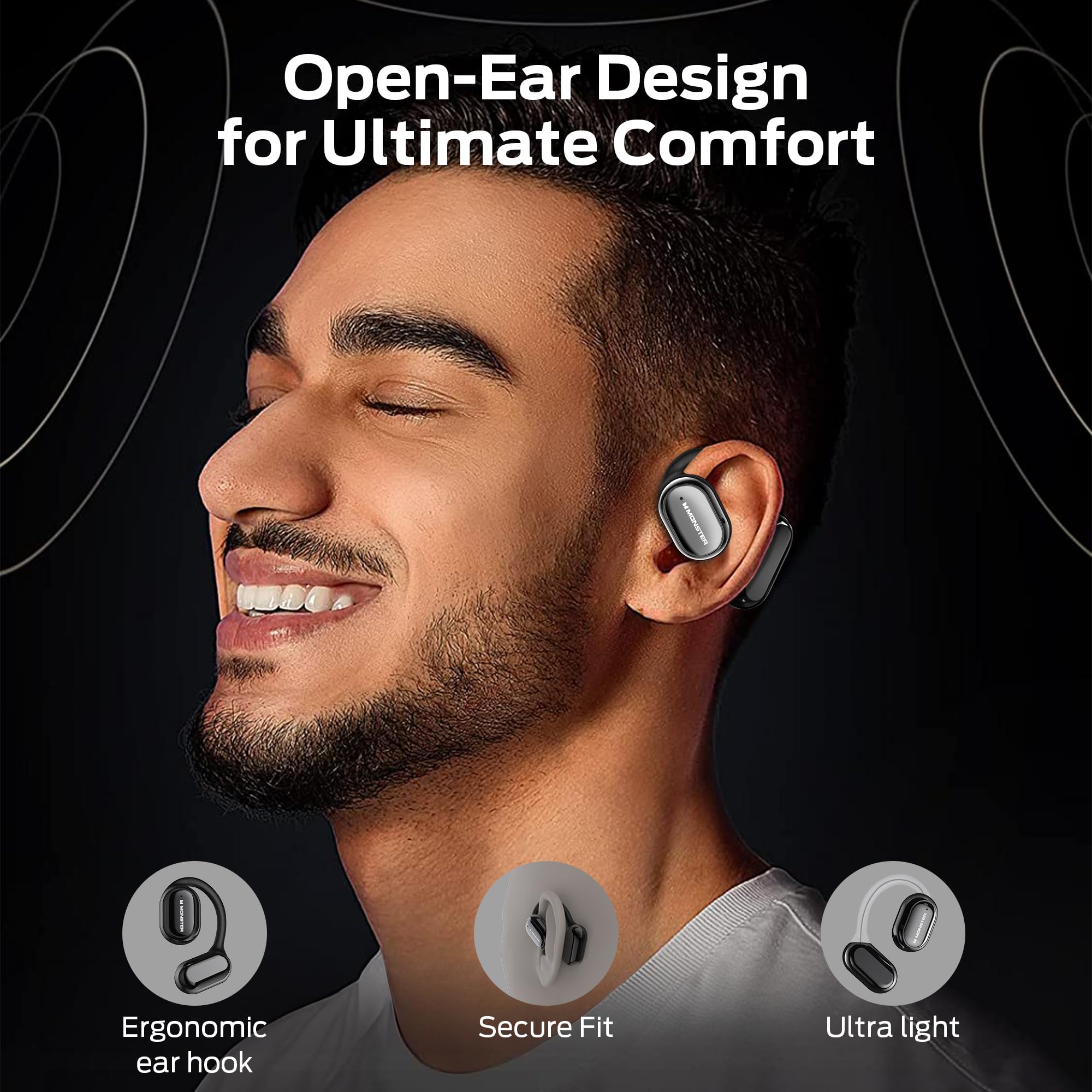 Foto 3 pulgar | Audífonos In Ear Monster Open Free Ac100 con Bluetooth-Venta Internacional
