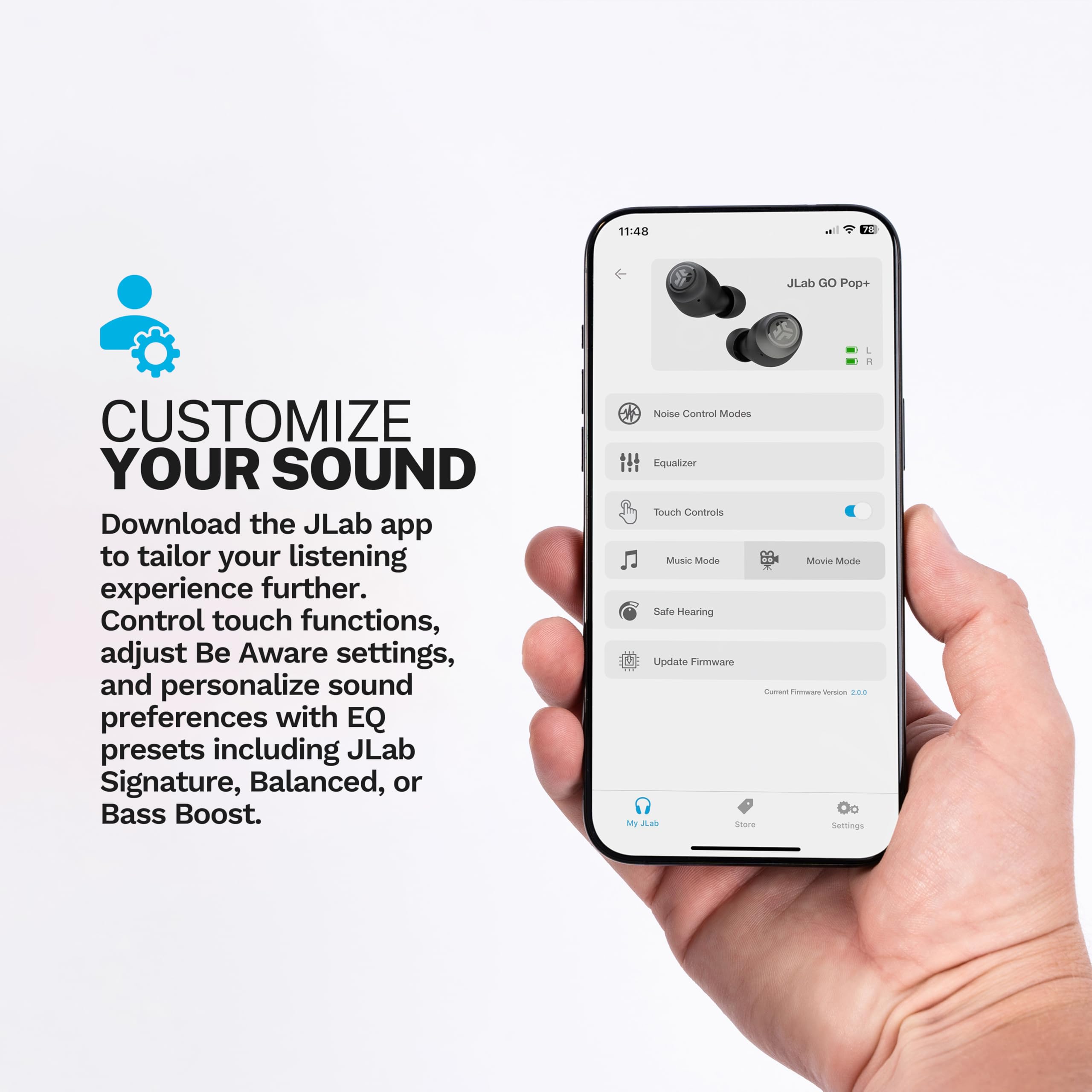 Foto 2 | Audífonos True Wireless Jlab Go Air Pop con Bluetooth-Venta Internacional