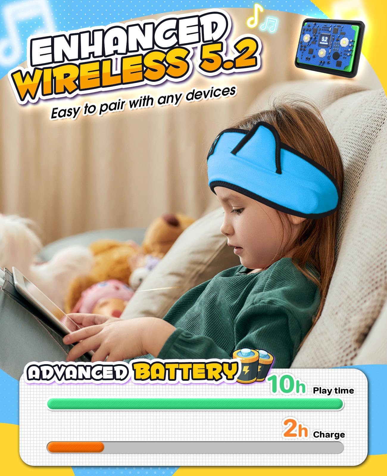 Foto 4 pulgar | Auriculares Con Diadema Boodlab Kids - Venta Internacional