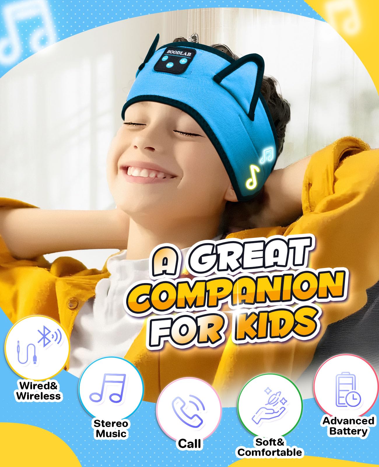 Foto 5 pulgar | Auriculares Con Diadema Boodlab Kids - Venta Internacional