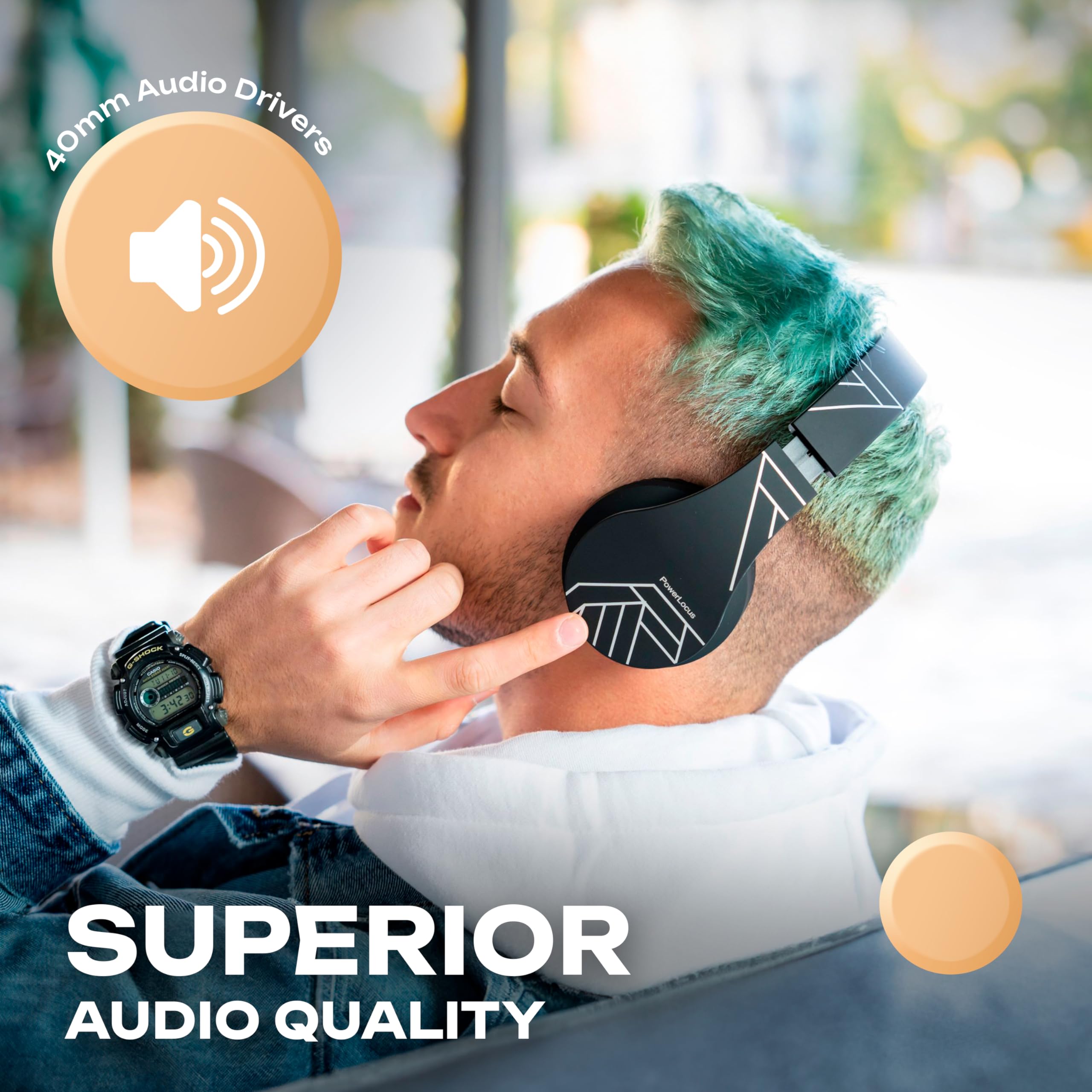 Foto 7 pulgar | Auriculares Powerlocus Inalámbricos Bluetooth Estéreo Para Colocar Sobre Las Orejas - Venta Internacional.