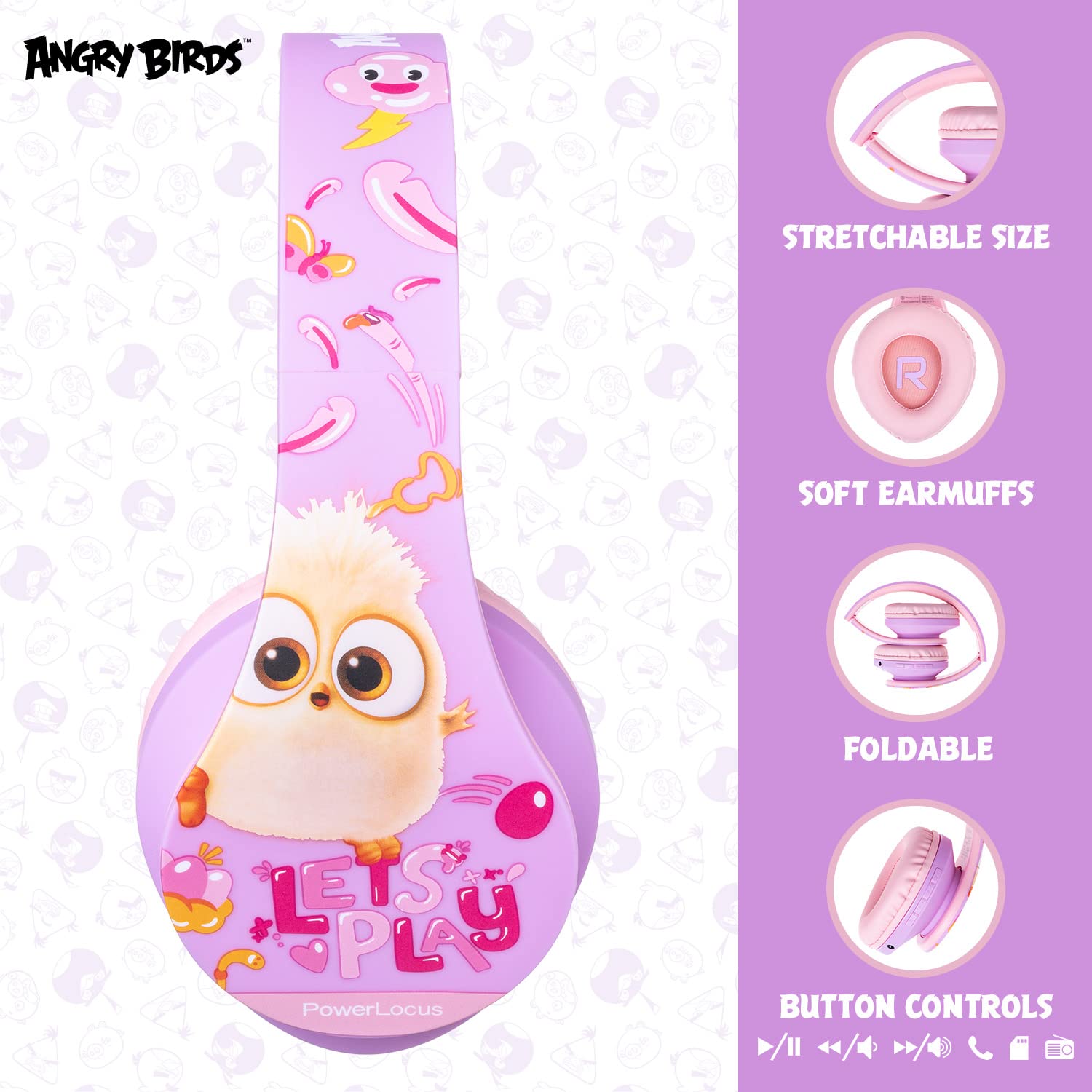 Foto 4 pulgar | Auriculares Powerlocus Angry Birds Edition Bluetooth Para Niños - Venta Internacional.
